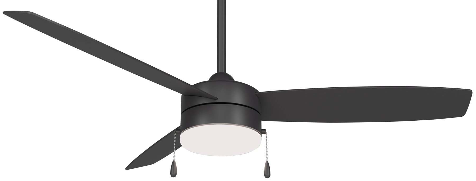 Minka Aire F670L-CL Airetor III 54-in Integrated LED Black with Black Blades Ceiling Fan With Light ( 3 -Blade )