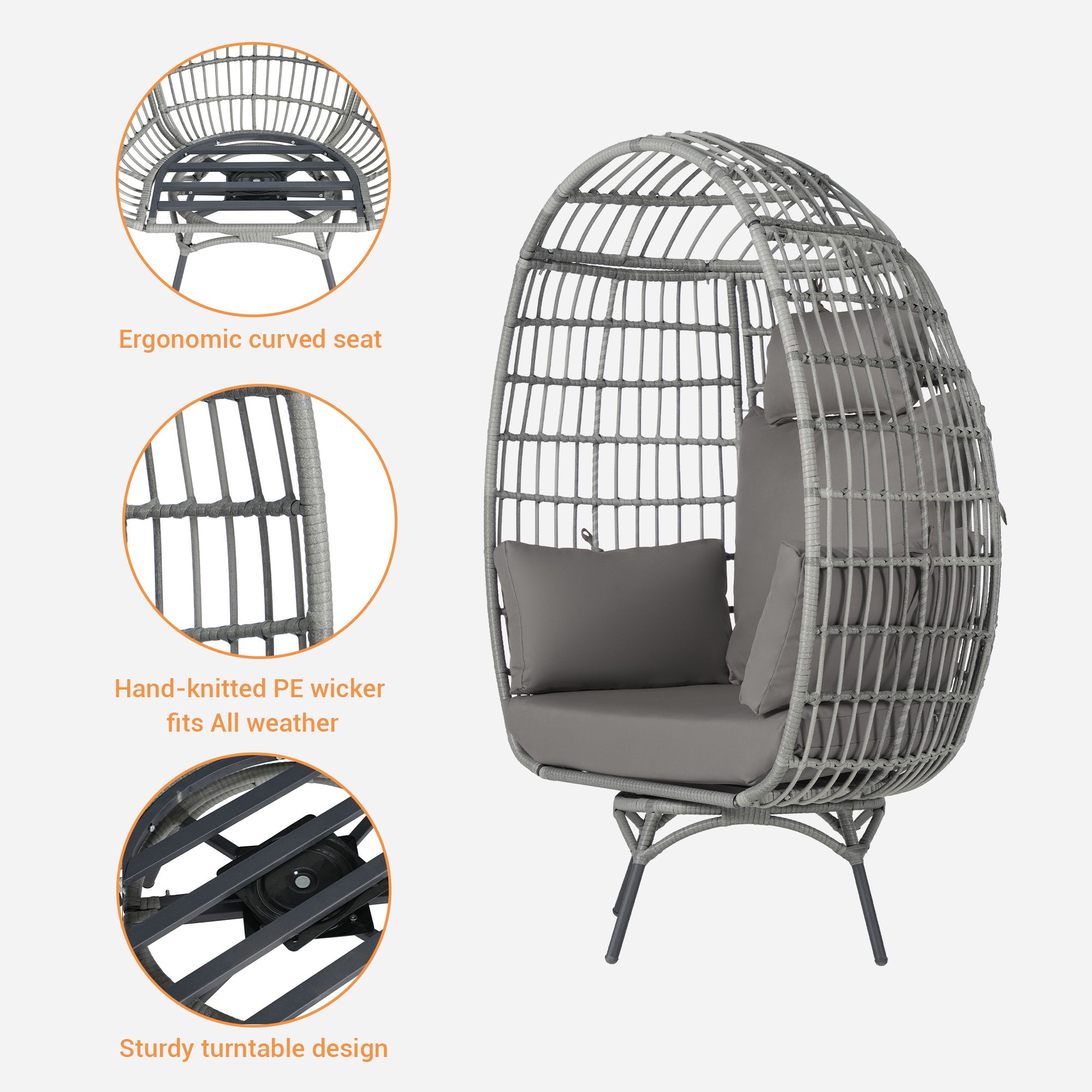 SANSTAR L-RJDC68GY Patio-Chairs - View #4