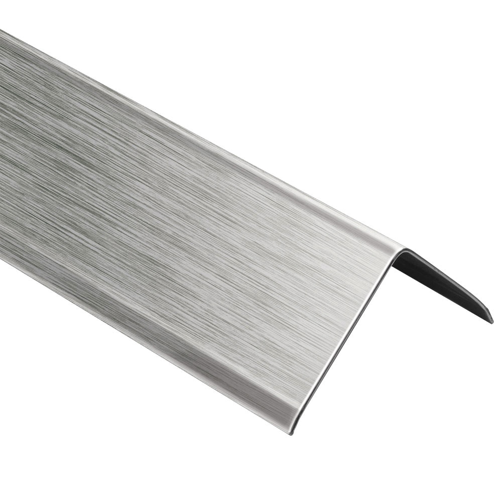 Schluter Systems K15V2AEB/250 ECK-K 0.563-in W x 98.5-in L Brushed stainless steel Steel Outside corner Tile Edge Trim