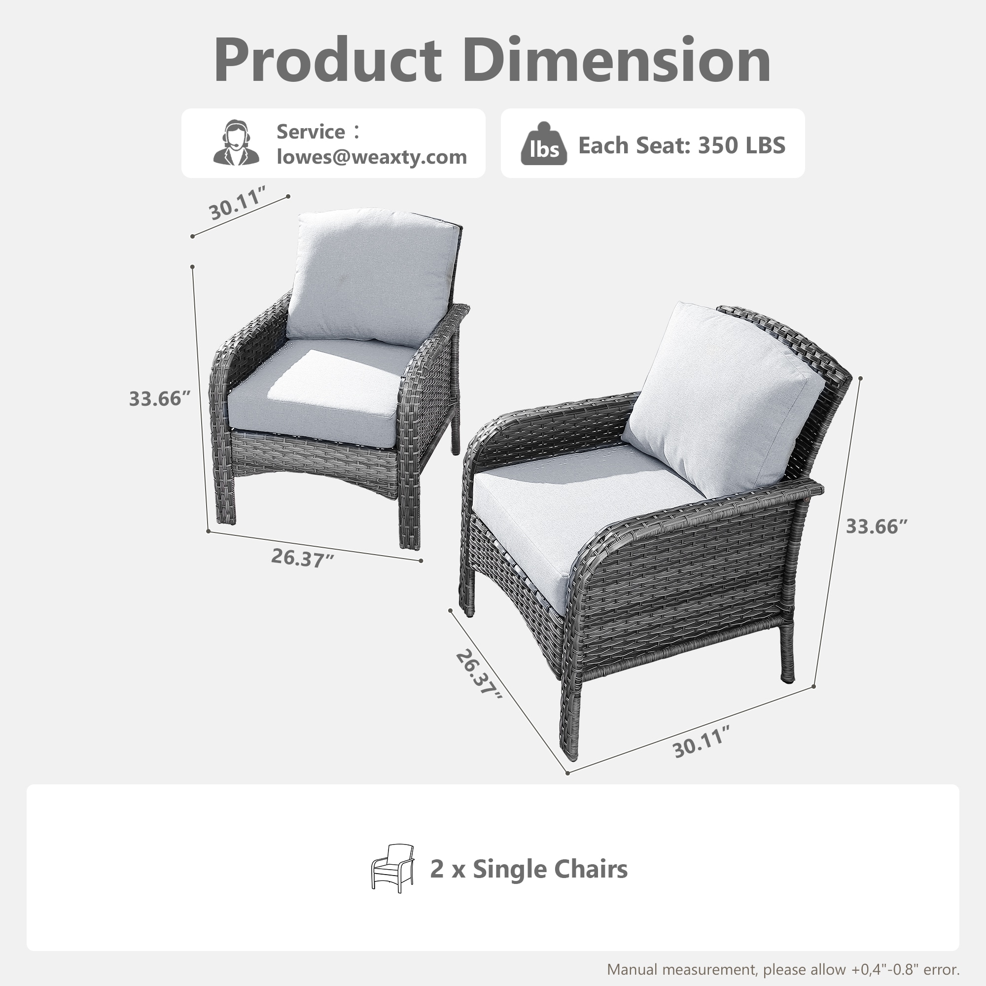 weaxty HMBGNDS400Z2 Patio-Chairs - View #5