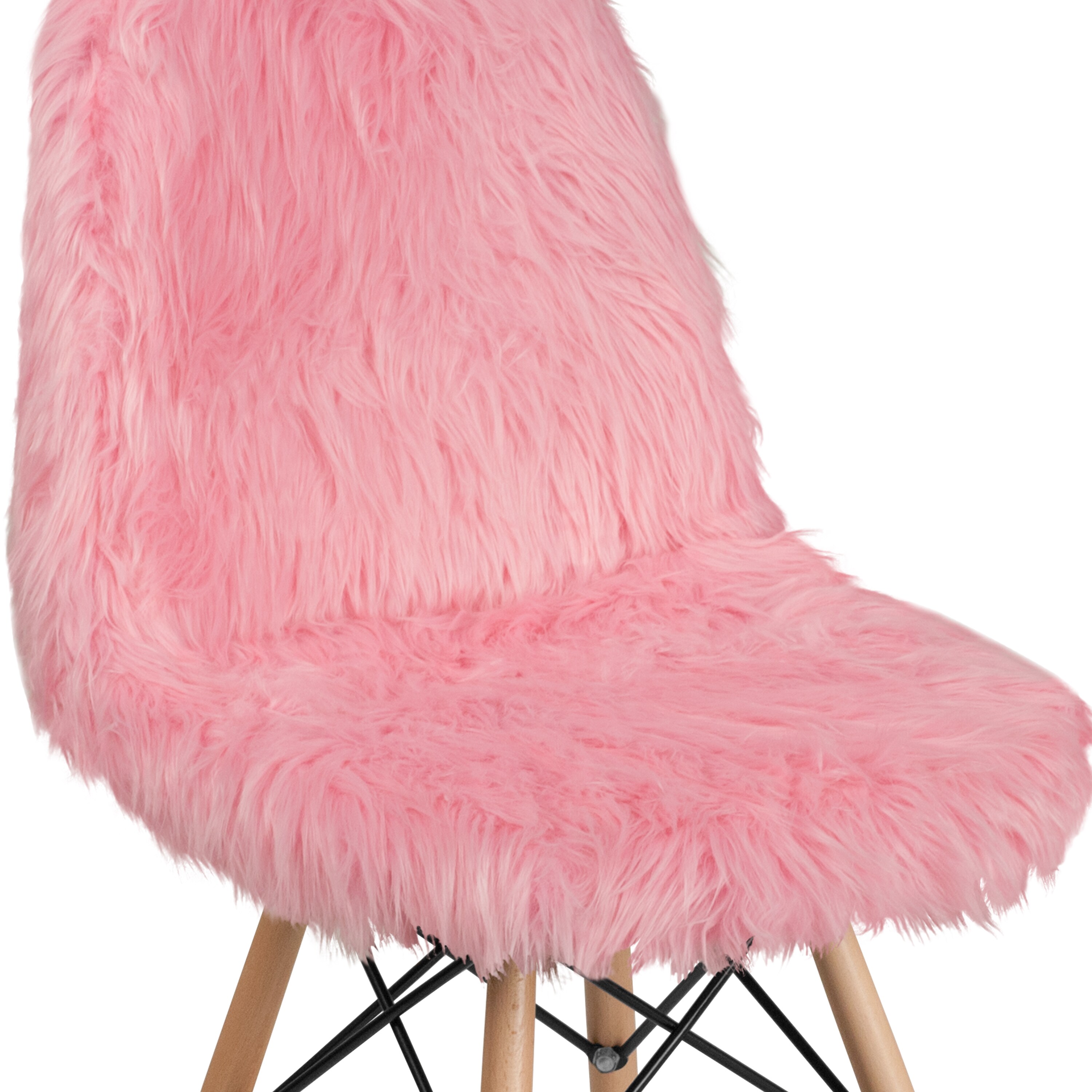 Pink best sale fuzzy chair