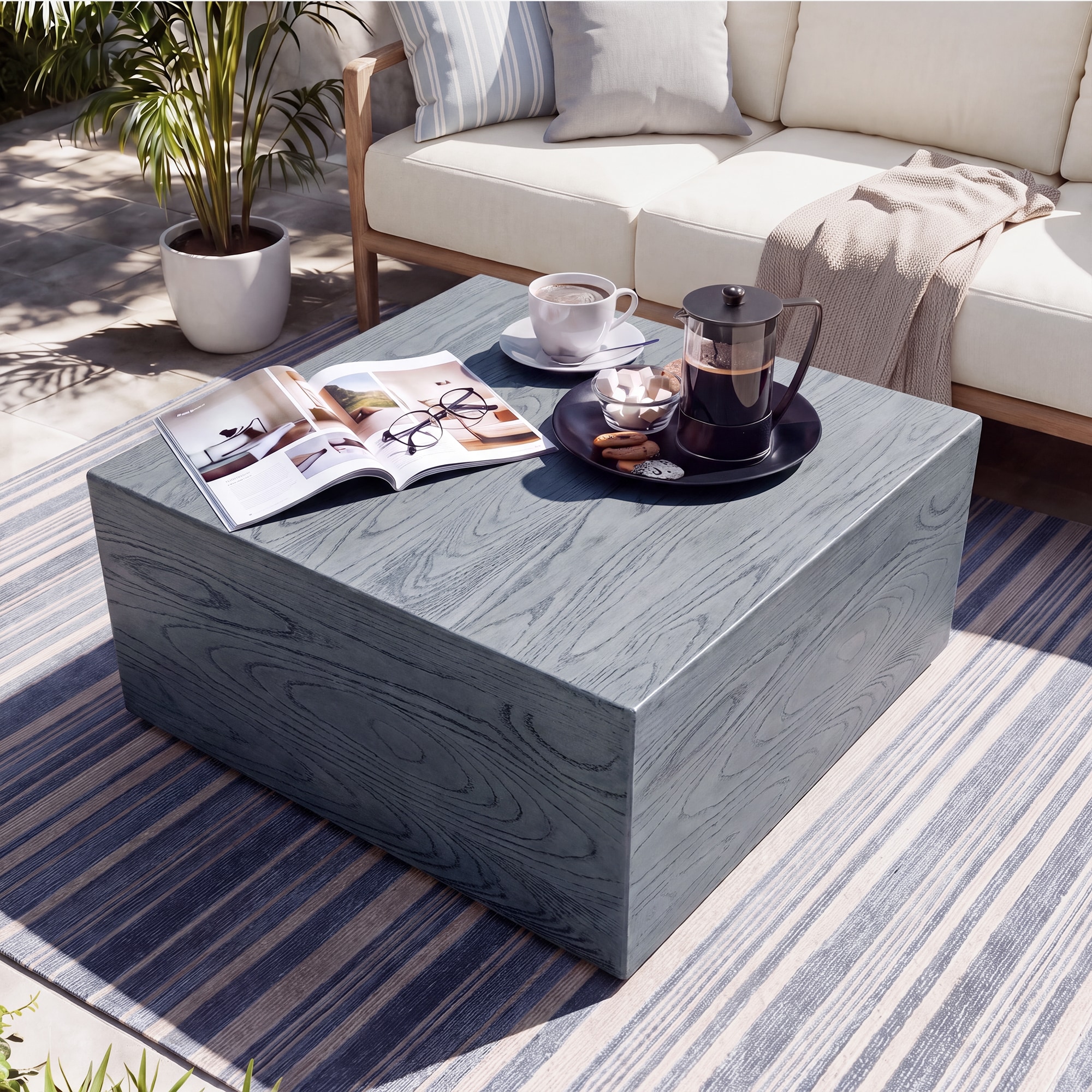 Patio Watcher - Coffee Tables Square Coffee Table 28-in W x 28-in L