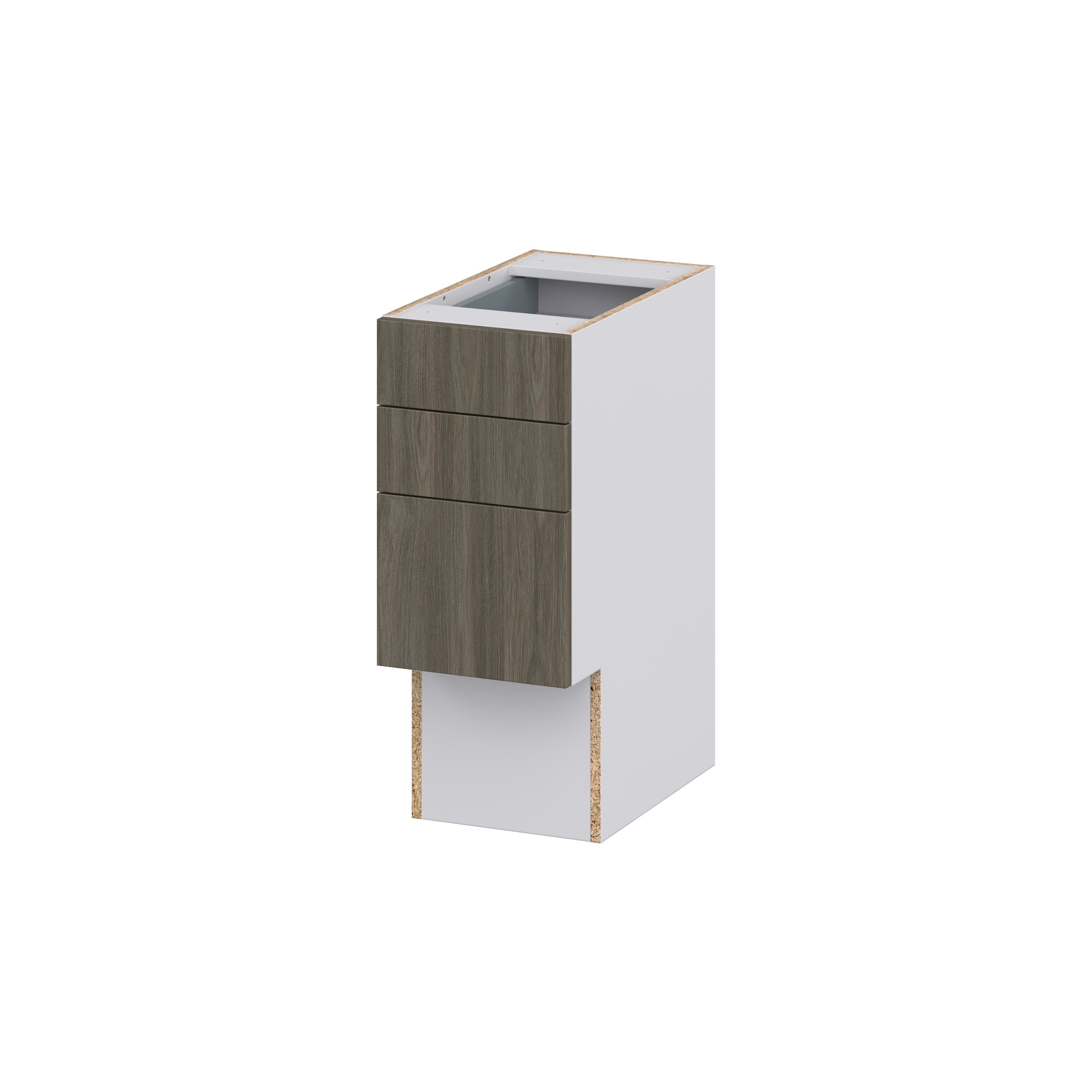 Hugo&Borg Savane 12-in W x 30-in H x 21-in D Textmel 4-Drawer Base Fully Assembled Cabinet (Flat Panel Style)