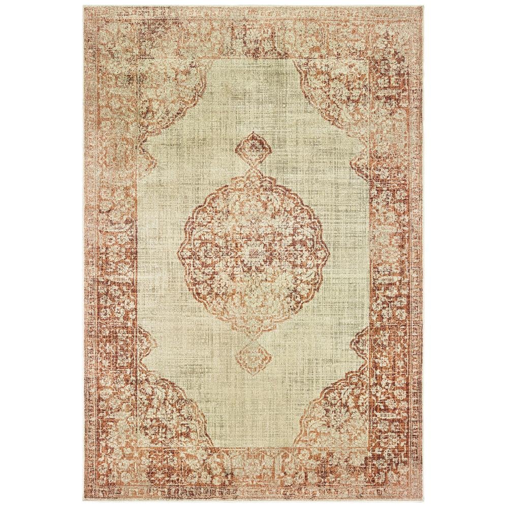 Archer Lane 099RALW50L Erindale 10 x 13 (ft) Polypropylene Blush Rectangular Indoor Distressed/Overdyed Oriental Area rug
