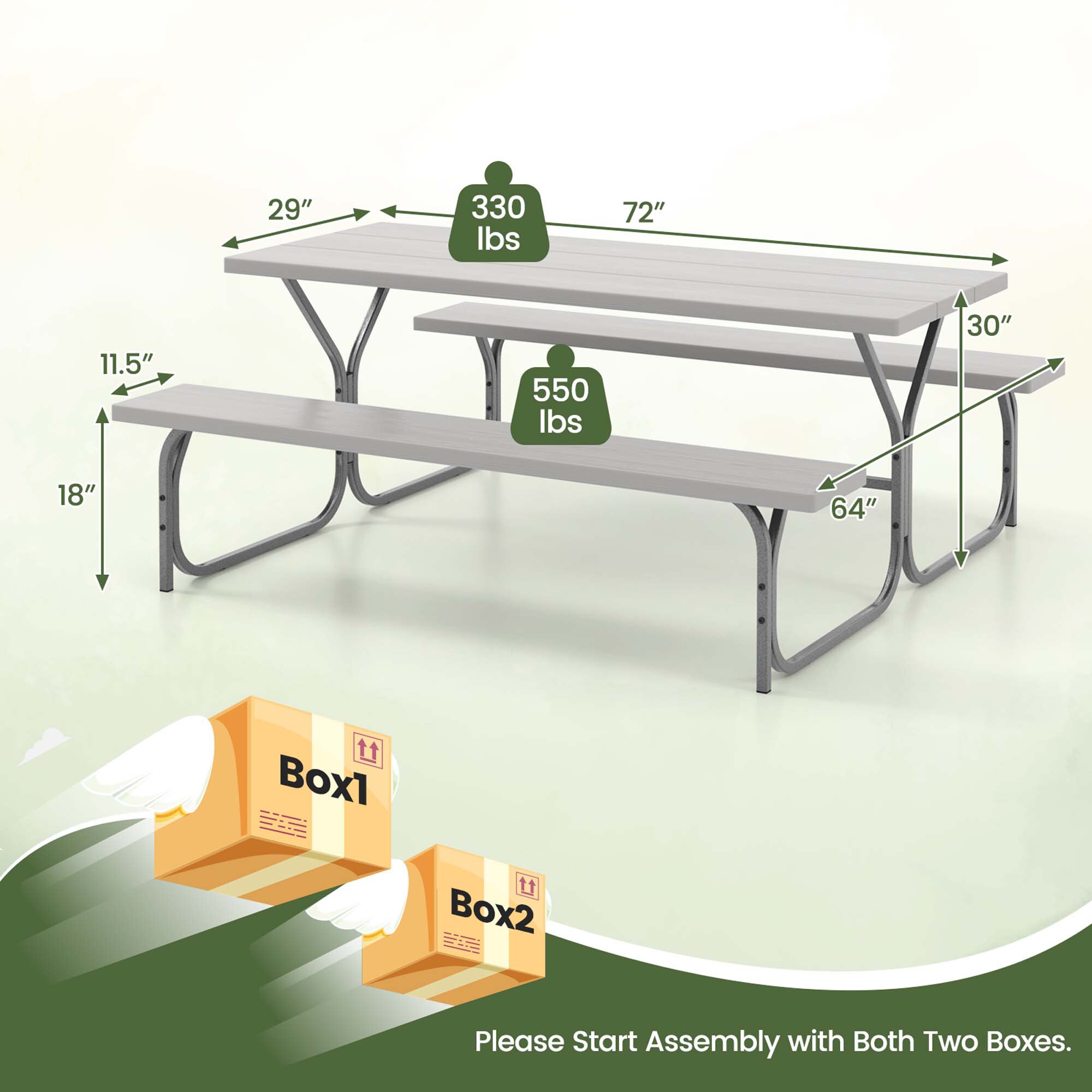 Costway HCST01484 Patio-Tables - View #2
