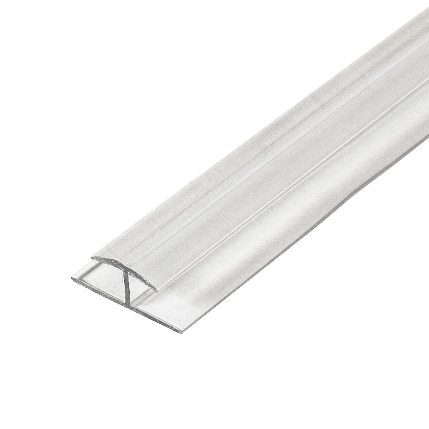 Outwater 3P1.27.00198 H Channel Fits Material 1/4-in Thick Clear Butyrate Divider Moulding 48-in Length (Pack of 3)