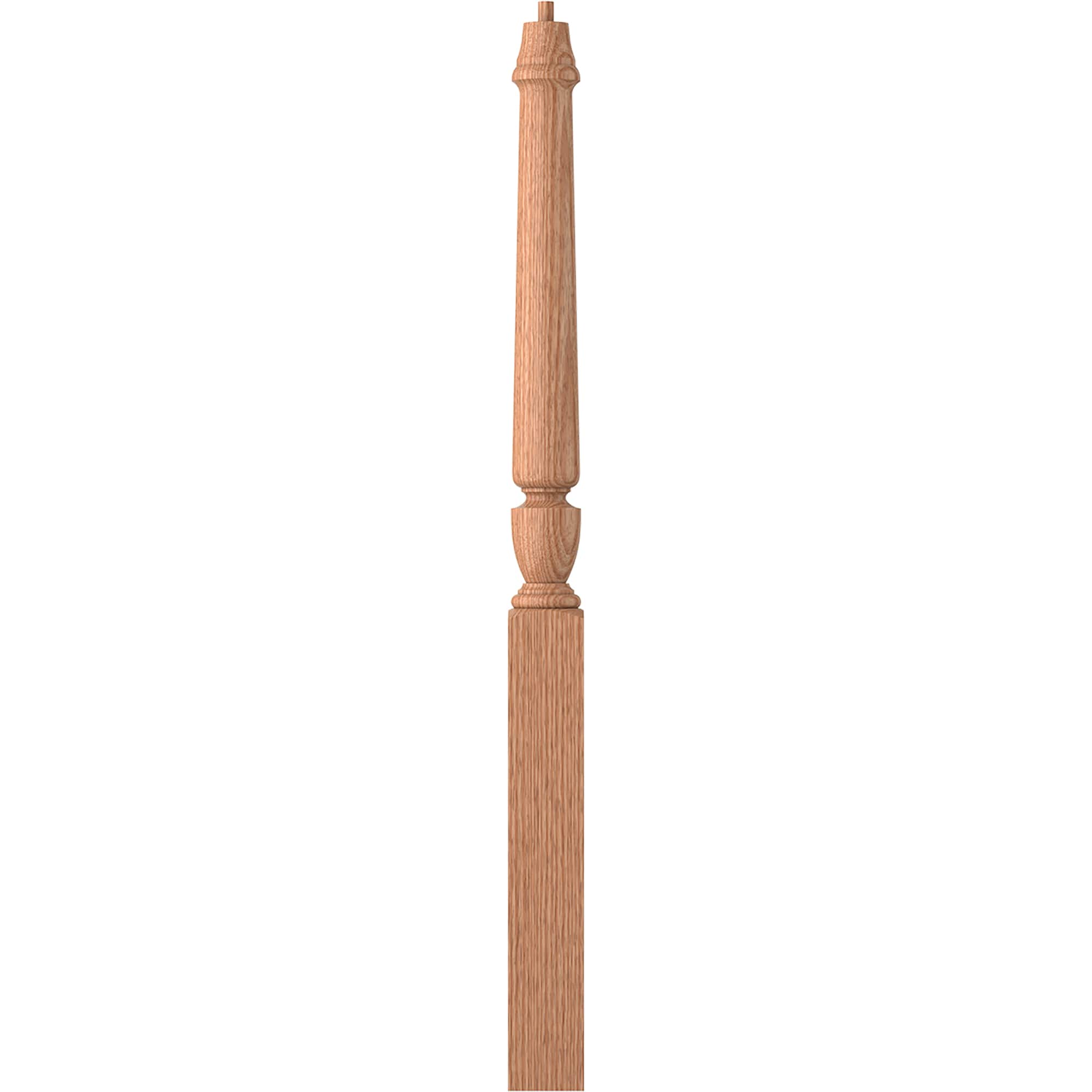 L.J. Smith Stair Systems LJP-3014-O Regent 3.5-in x 50-in Unfinished Red oak Starting Stair Newel Post