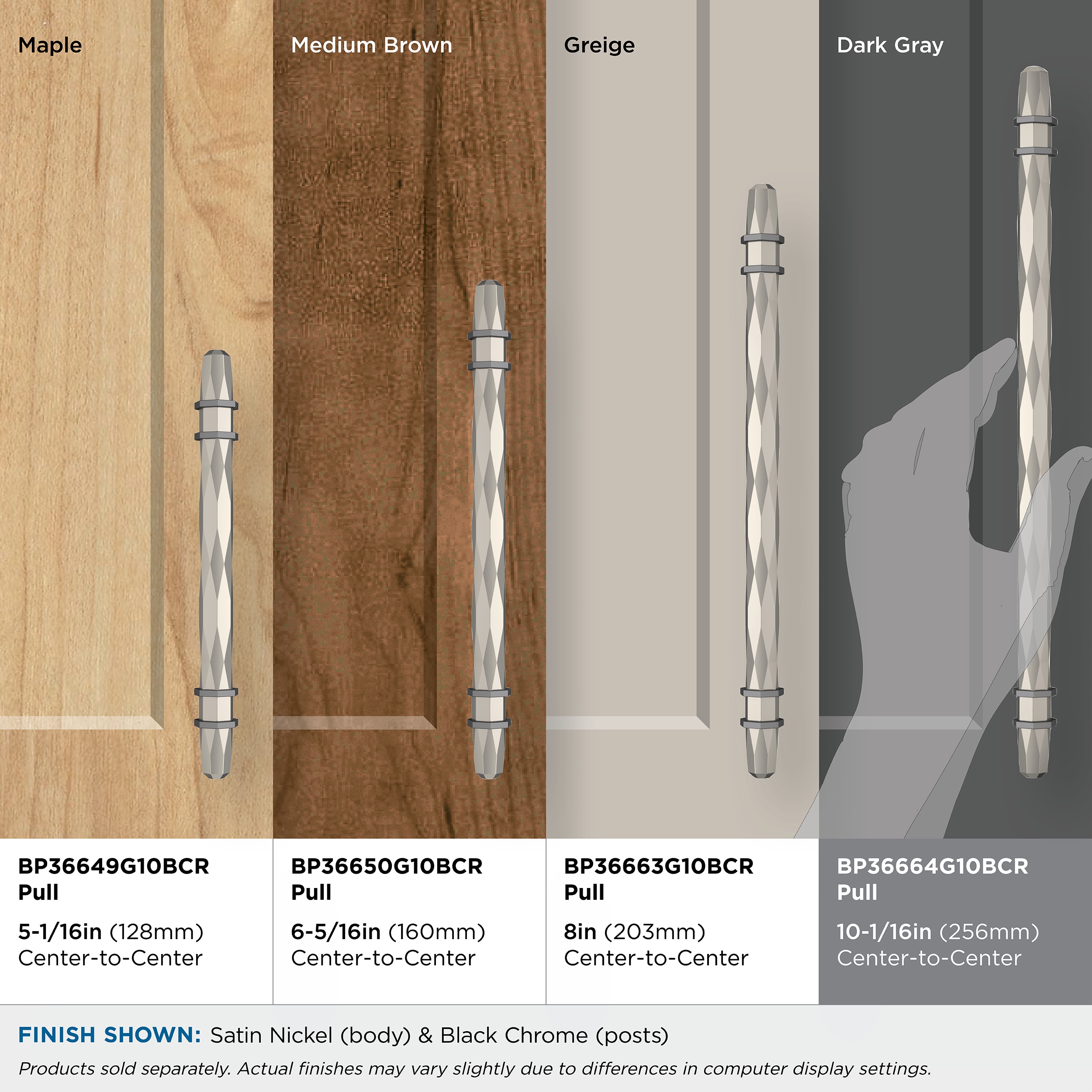 Amerock BP36664G10BCR Cabinet-Pulls - View #9