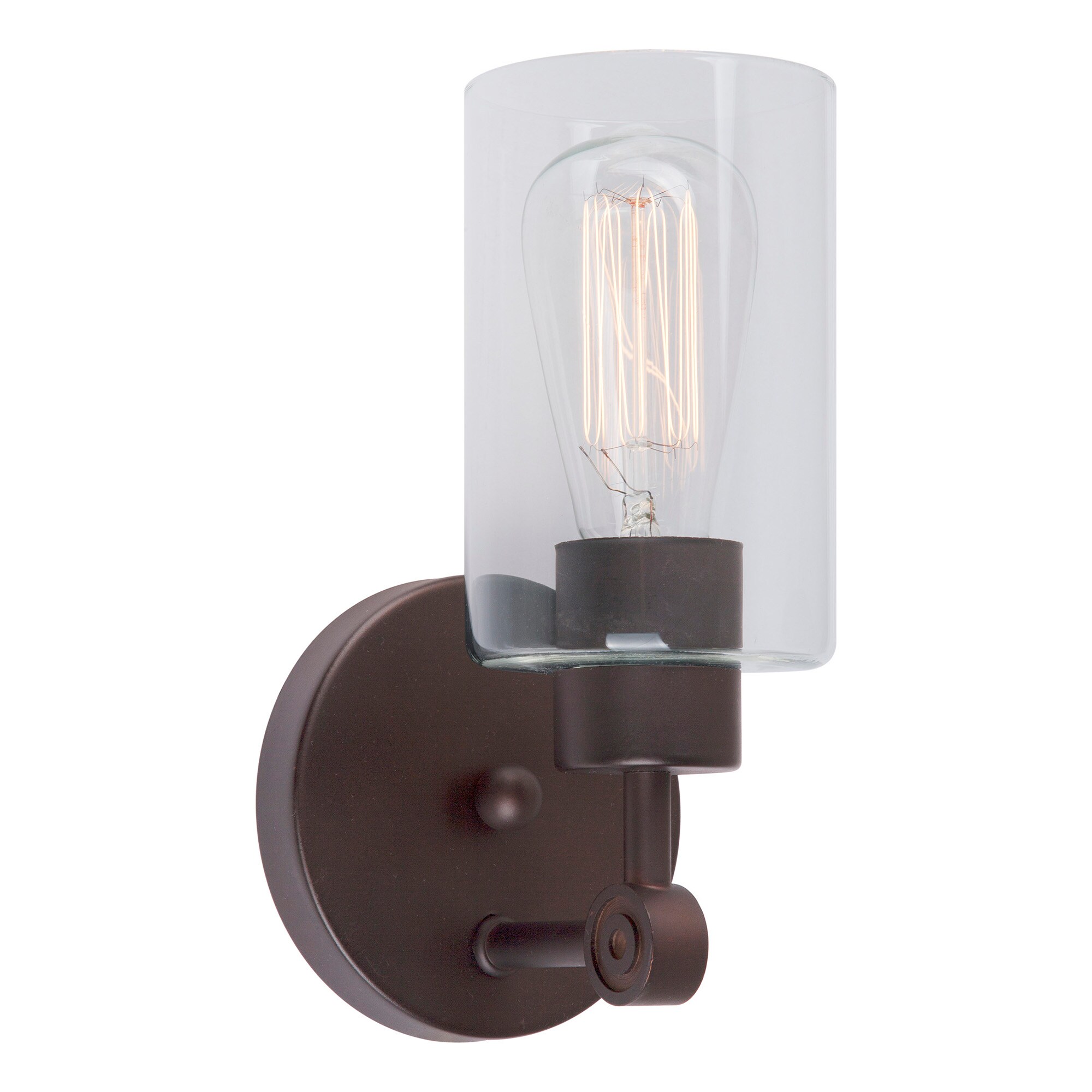 Jayden 5-in W 1-Light Antique Bronze Modern/Contemporary Incandescent Wall Sconce | - Forte Lighting 5614-01-32