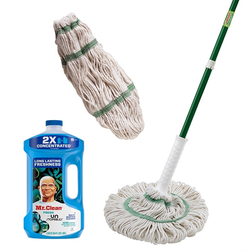 Libman  Twist Wet Mop, Mr. Clean Fresh All Purpose Cleaner, and Refill