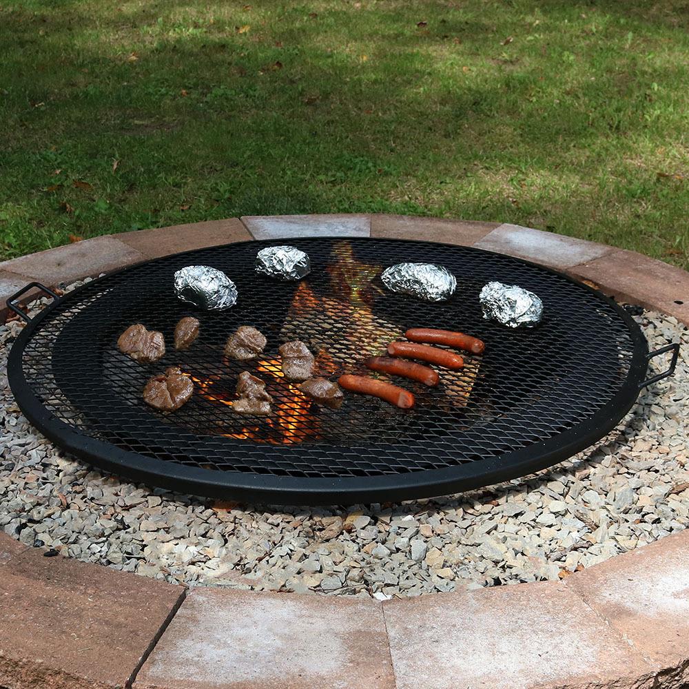 Round Cast Iron Grill Grate, Barbecue Accessories, Gift for Men, Outdoor  Patio BBQ, Camping Cooking, Wood Burning Mangal, Brazier, Fire Pit 