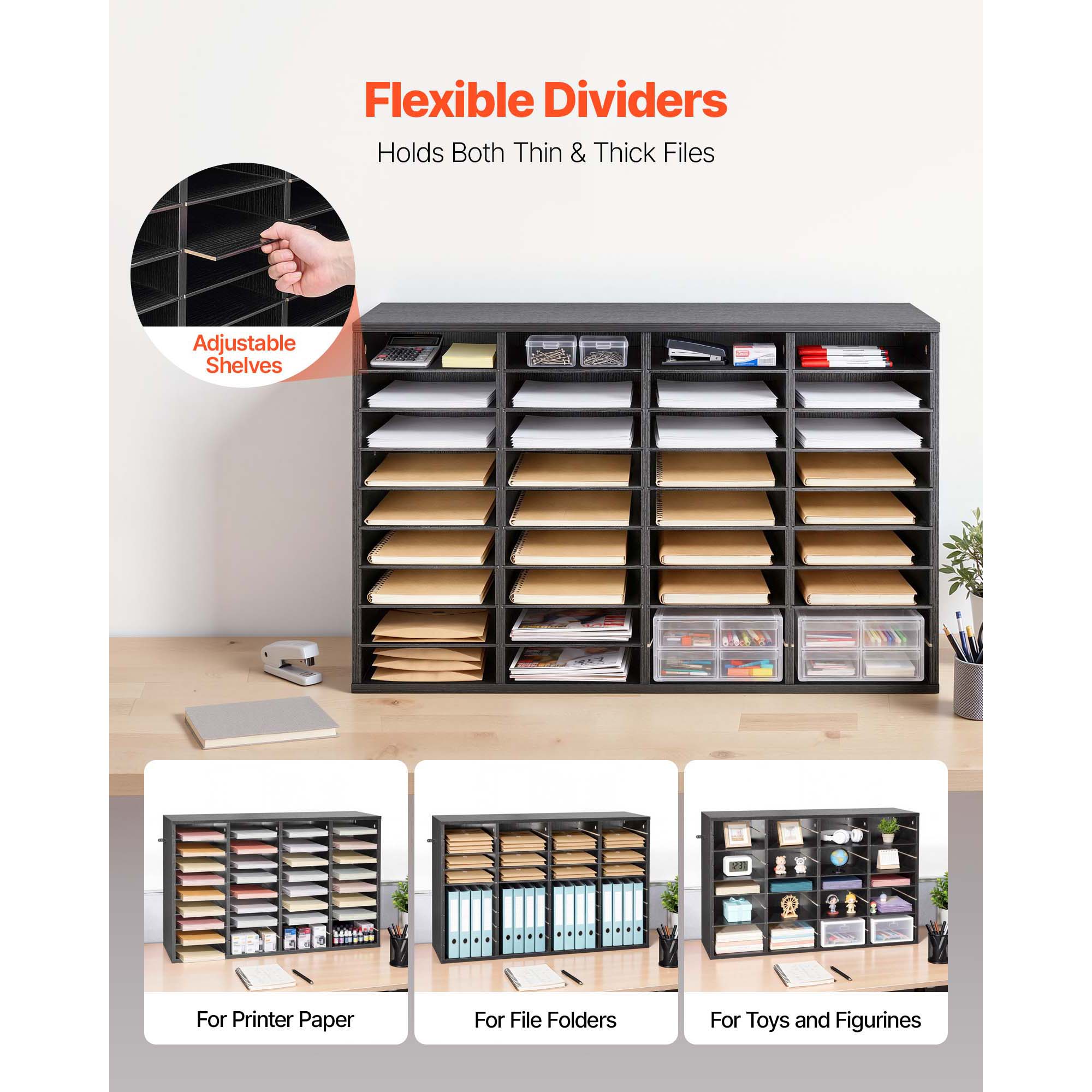 GIVIMO 36-Compartment Literature Organizer Office Mailbox Sorter with ...