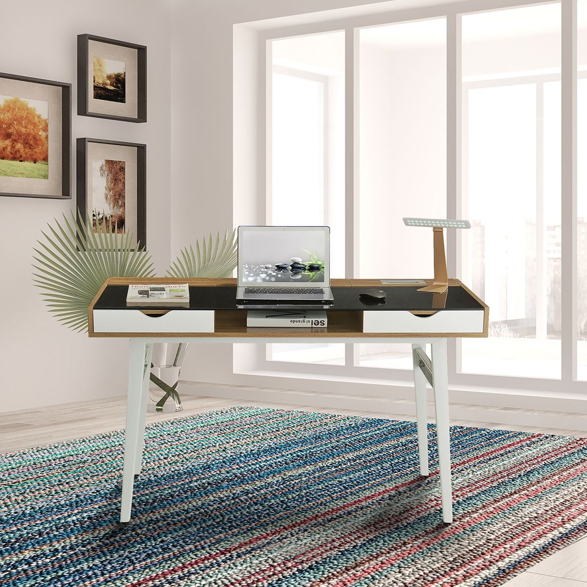 JASMODER RTA-2335-WAL 23.50-Inches Multiple colors/finishes Modern/Contemporary Writing desk