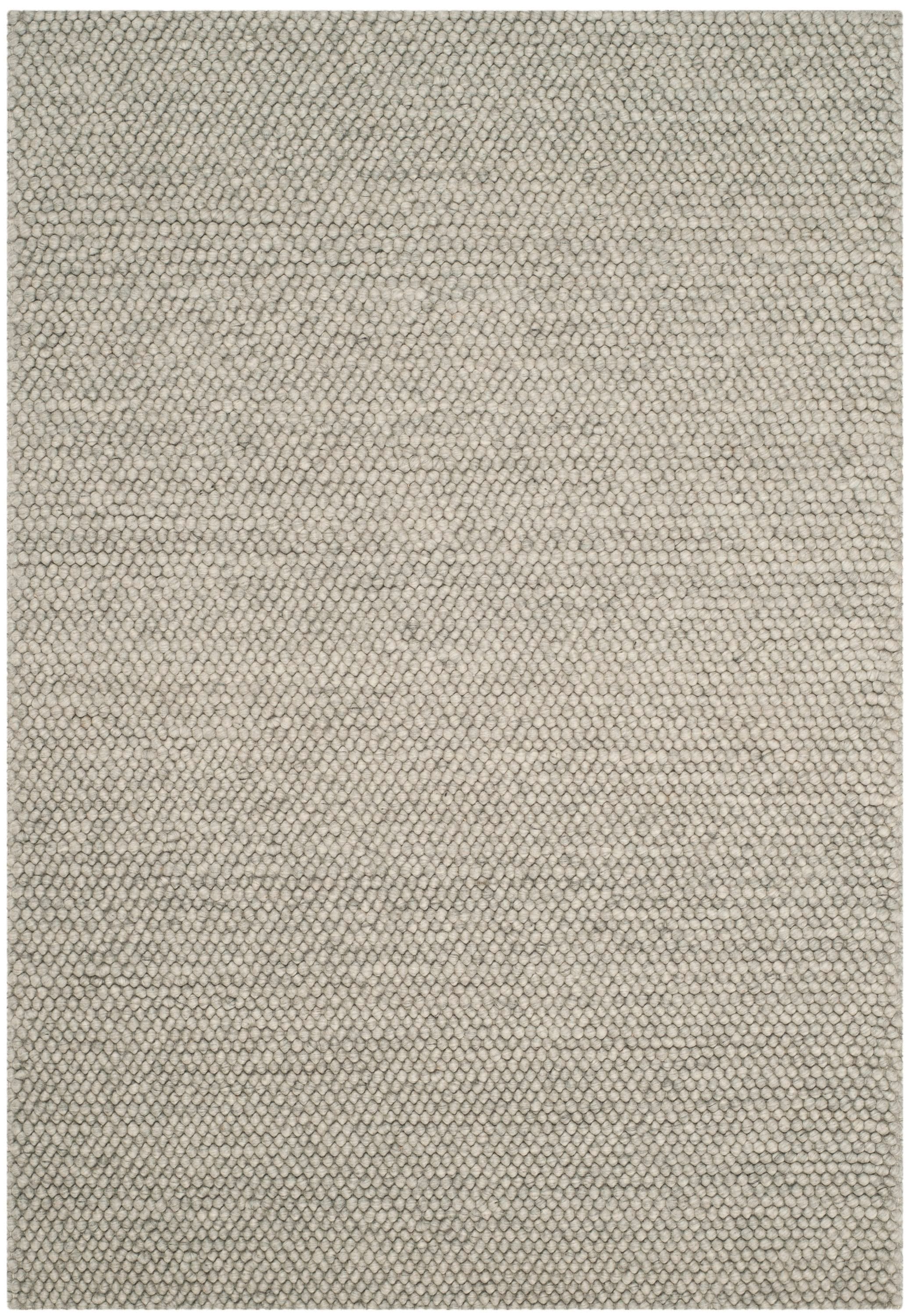 Safavieh NAT620C-4 Natura 4 x 6 (ft) Wool Silver Rectangular Indoor Abstract Coastal Area rug