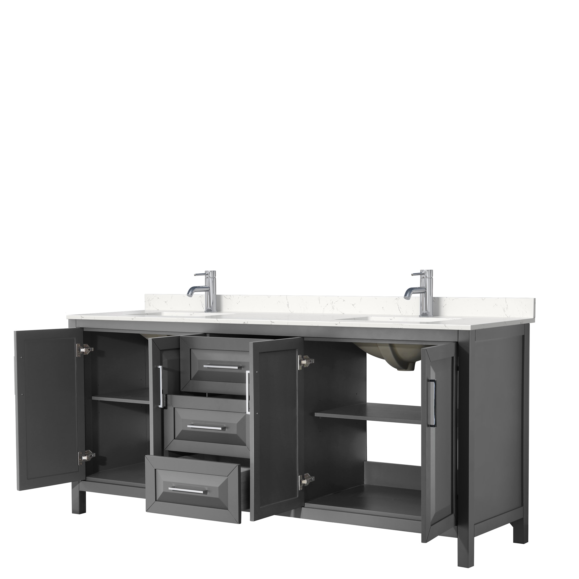 Wyndham Collection WCV252580DKGC2UNSMXX Bath-Vanity-Combo - View #2