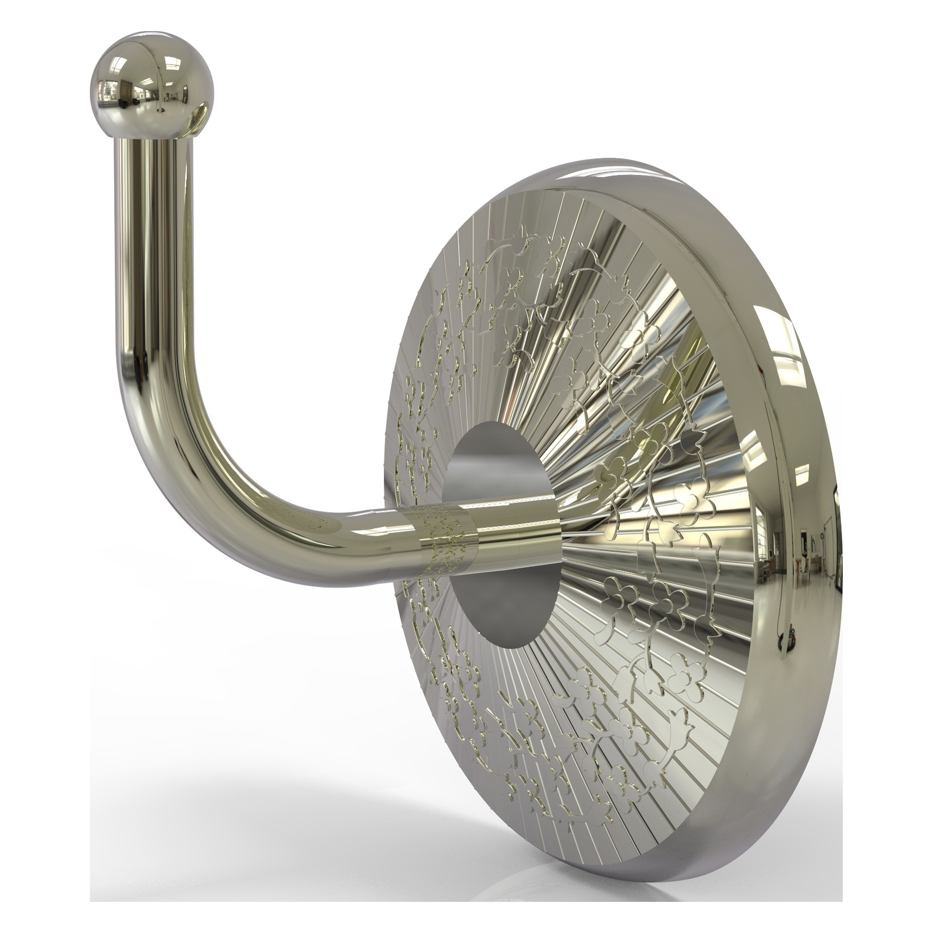 Allied Brass MC-20-PNI Monte Carlo Polished Nickel Single -Hook Wall mount Towel Hook