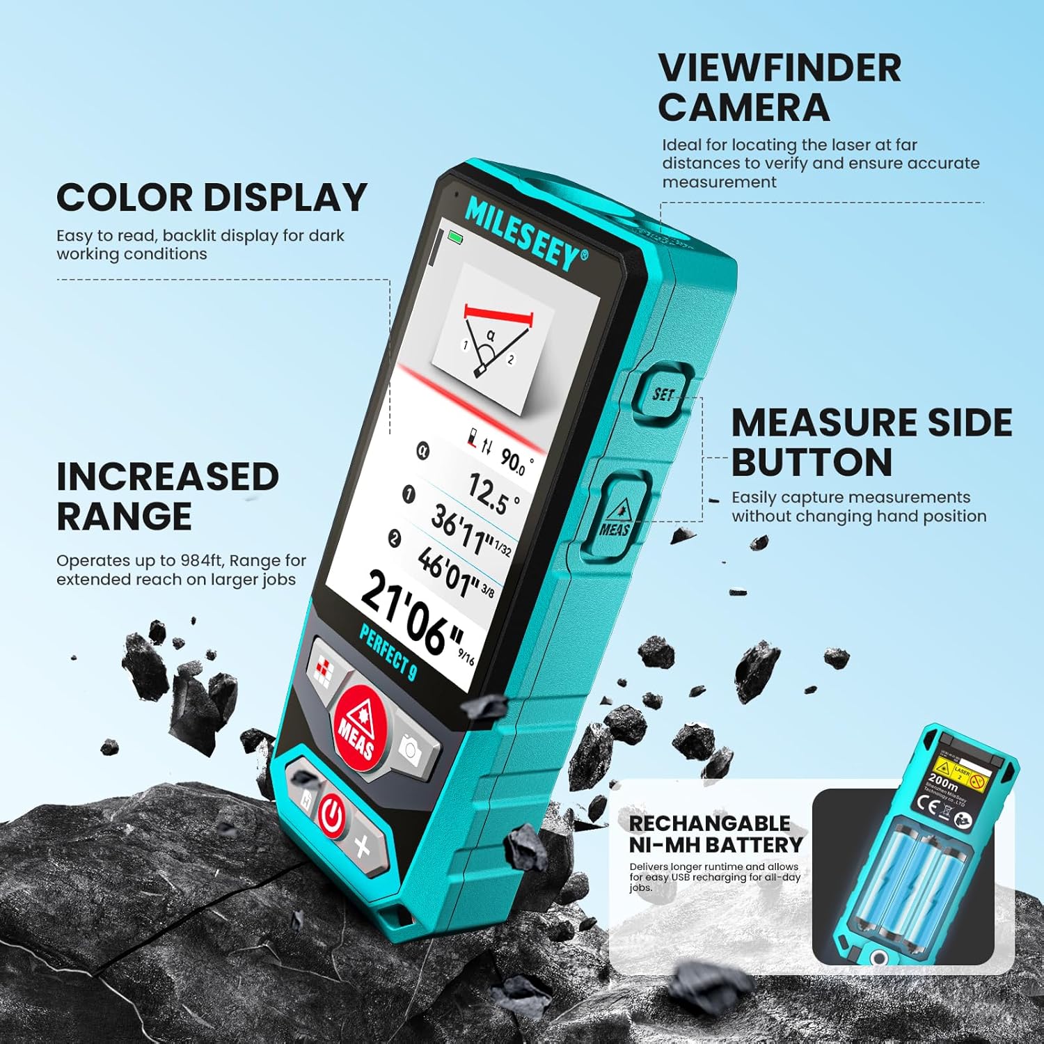 MILESEEY P9 Laser-Distance-Measurers - View #3