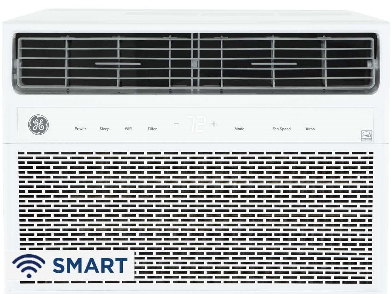 550-sq ft Window Air Conditioner with Remote (115-Volt, 12000-BTU) ENERGY STAR Wi-Fi enabled in White | - GE AKLK12AA