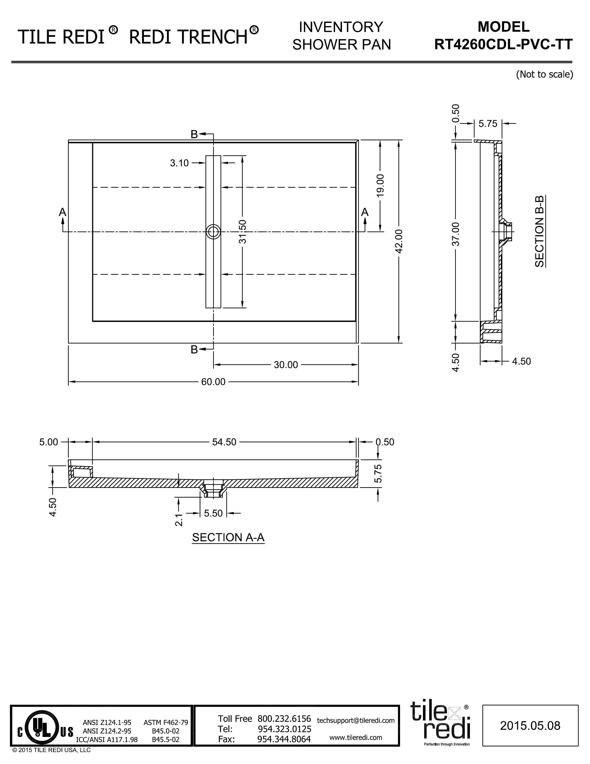 Tile Redi RT4260CDL-PVC-TT Shower-Floors - View #8