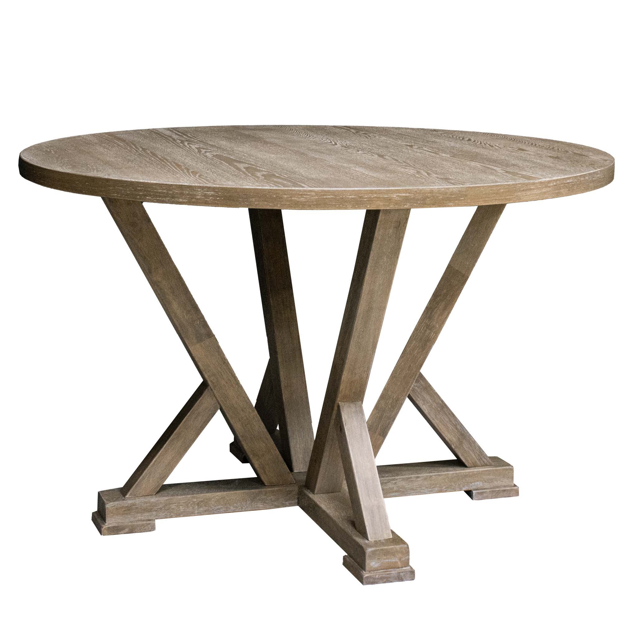 ZAKLOOP - Modern Round Wood Solid Wood+MDF Acacia 45.7-in W x 30-in H Coffee Table