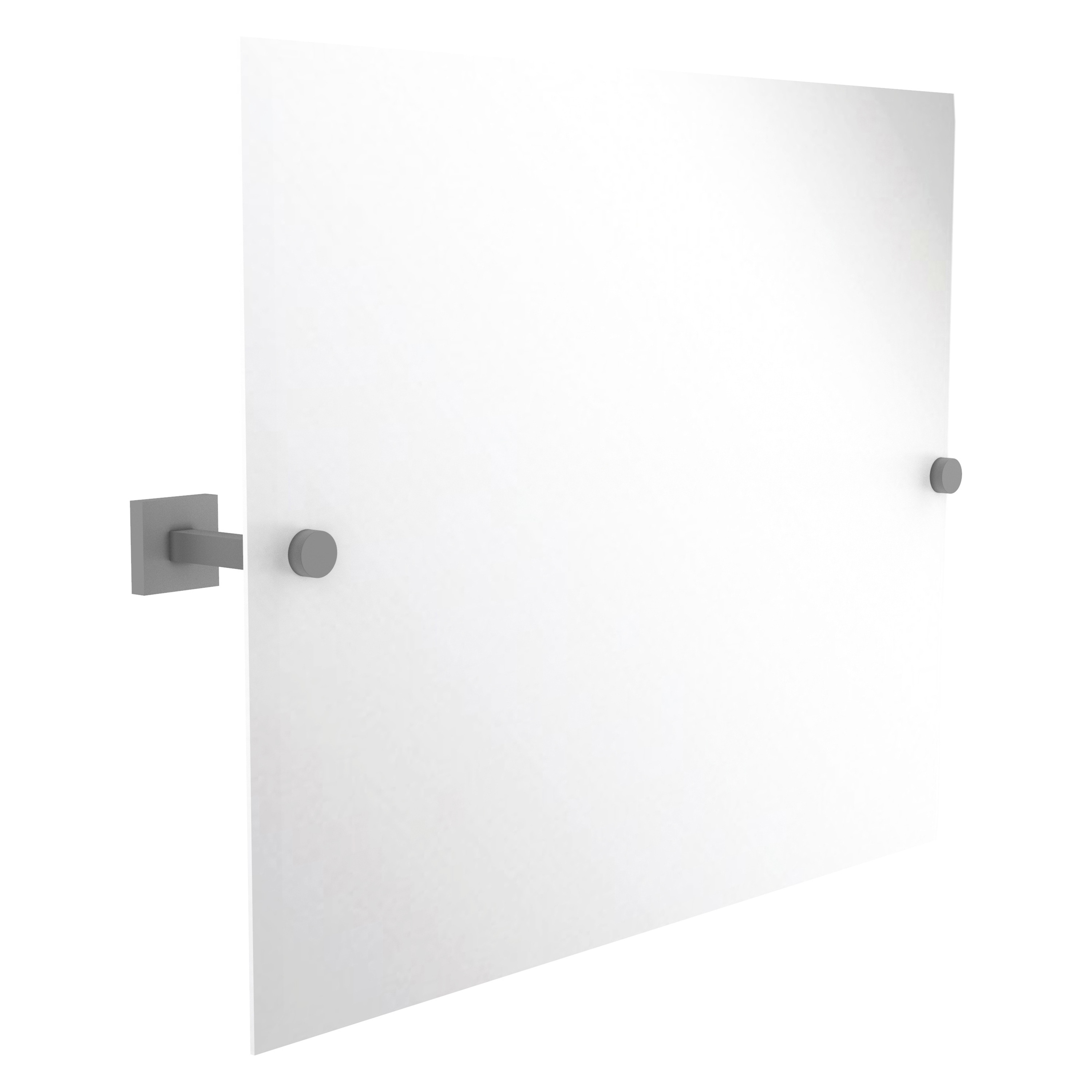 Allied Brass MT-93-GYM Montero 3.7-in x 21-in Beveled Frameless Rectangle Tilting Bathroom Vanity Mirror ( Matte Gray )