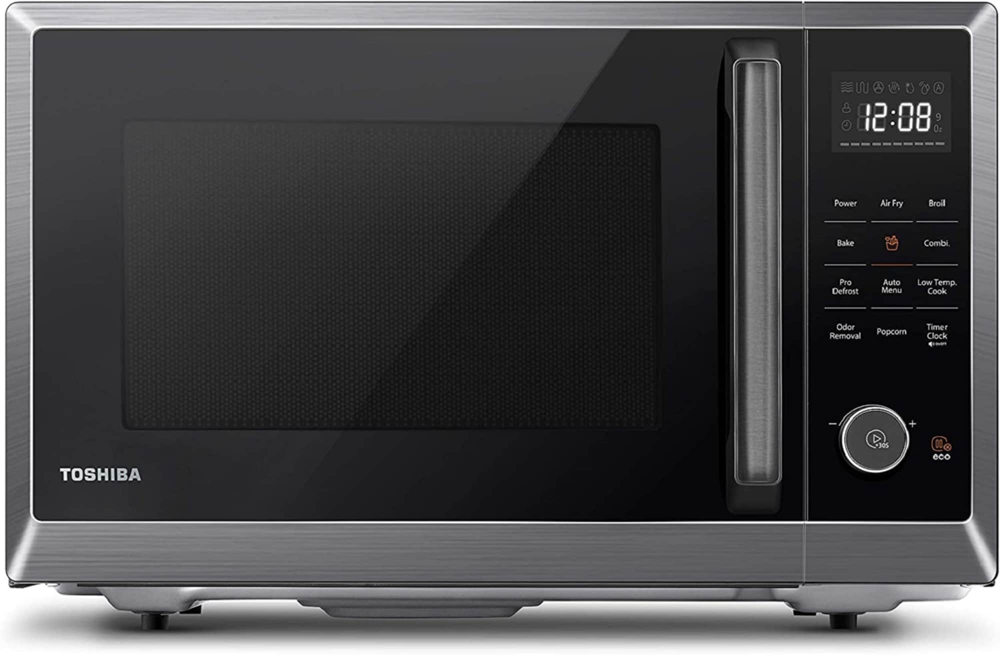 Toshiba 1-cu ft 1000-Watt Air Fry Sensor Cooking Controls Countertop  Convection Microwave (Black Stainless Steel) in the Countertop Microwaves  department at