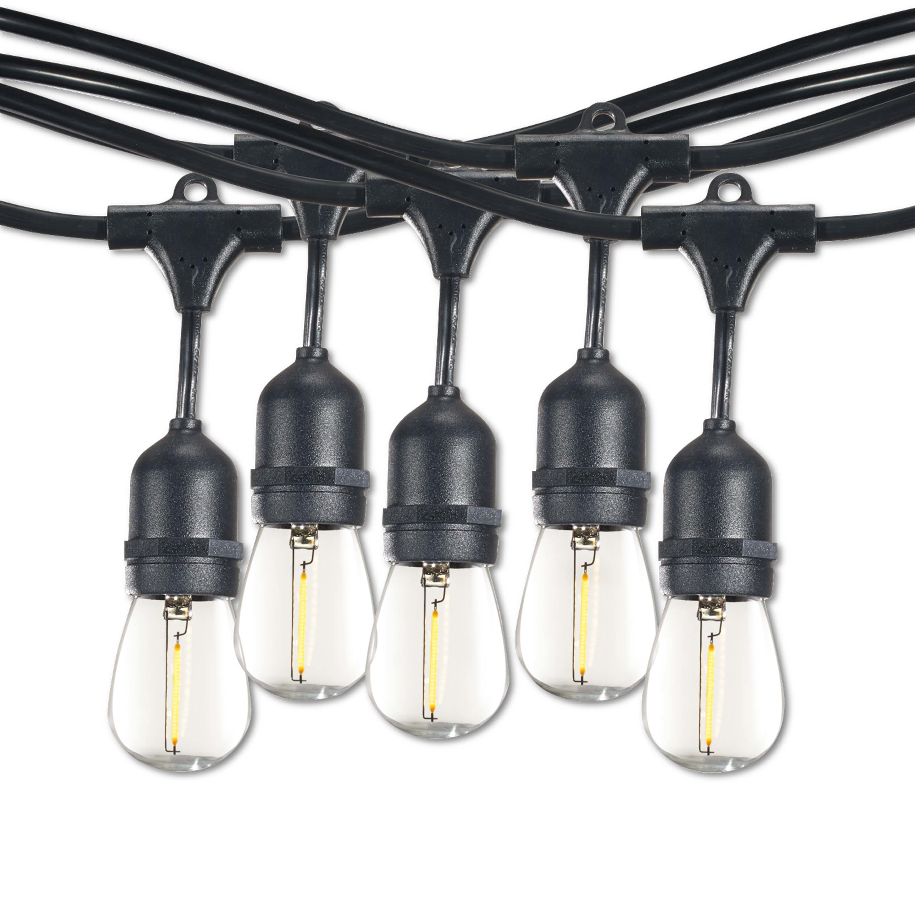 Newhouse Lighting Outdoor 48 ft. Plug-In S14 Edison Bulb LED