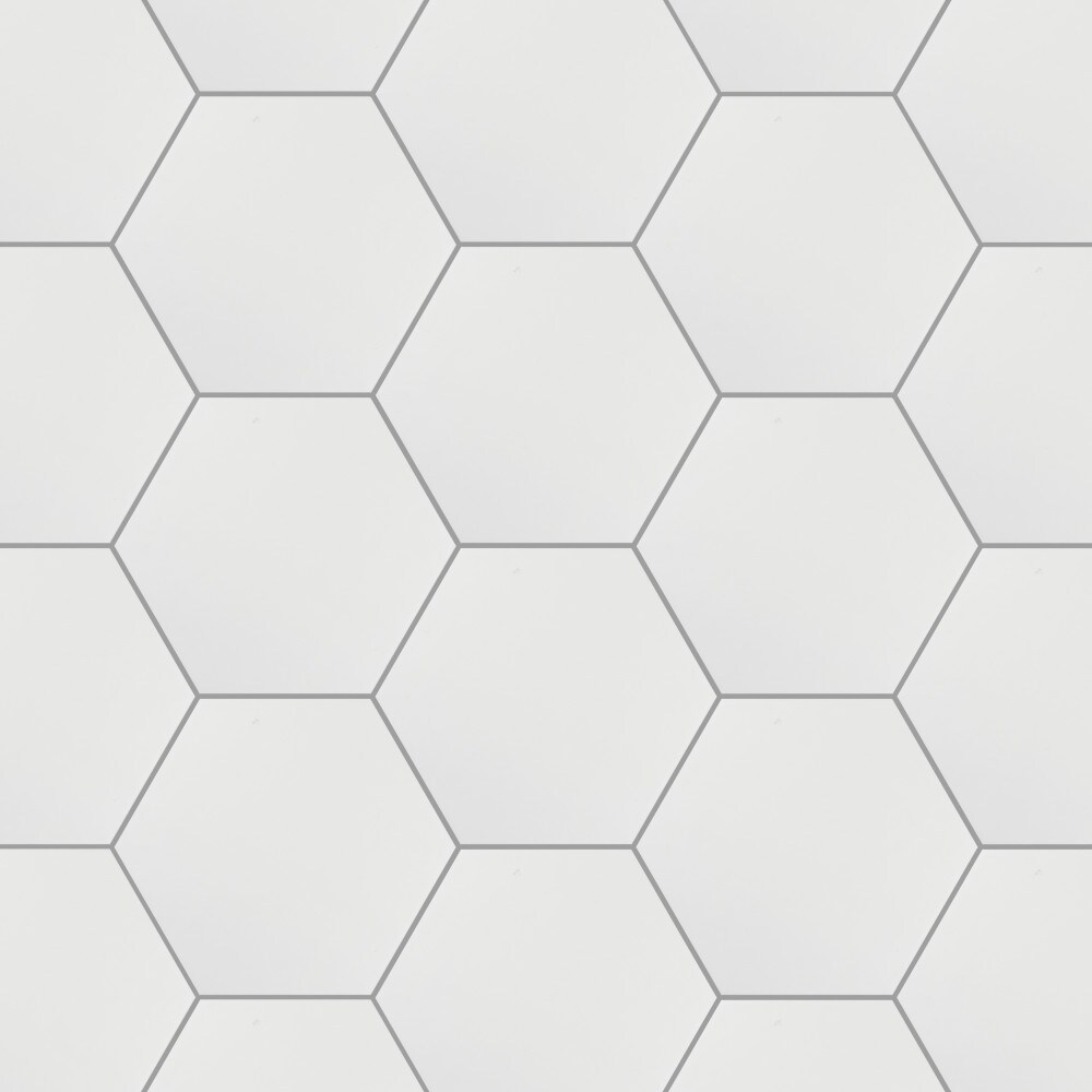 Affinity Tile Hexatile Matte Blanco 7-in x 8-in Matte Porcelain Floor ...