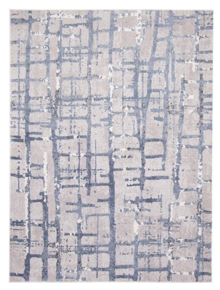 ECARPETGALLERY 351719 Anitra 5 x 7 (ft) Loomed Polypropylene Light Blue Rectangular Indoor Geometric Area rug