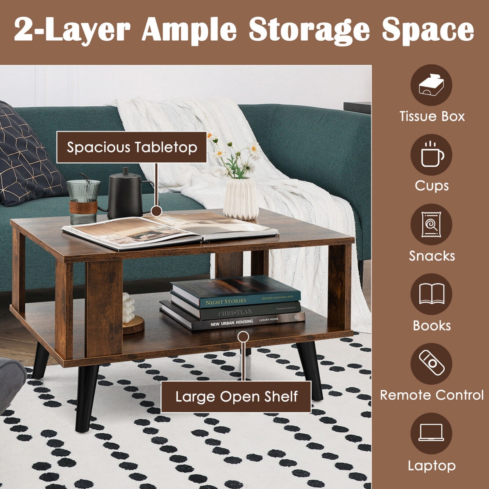 LIVIZA INS-61769GR Coffee-Tables - View #2