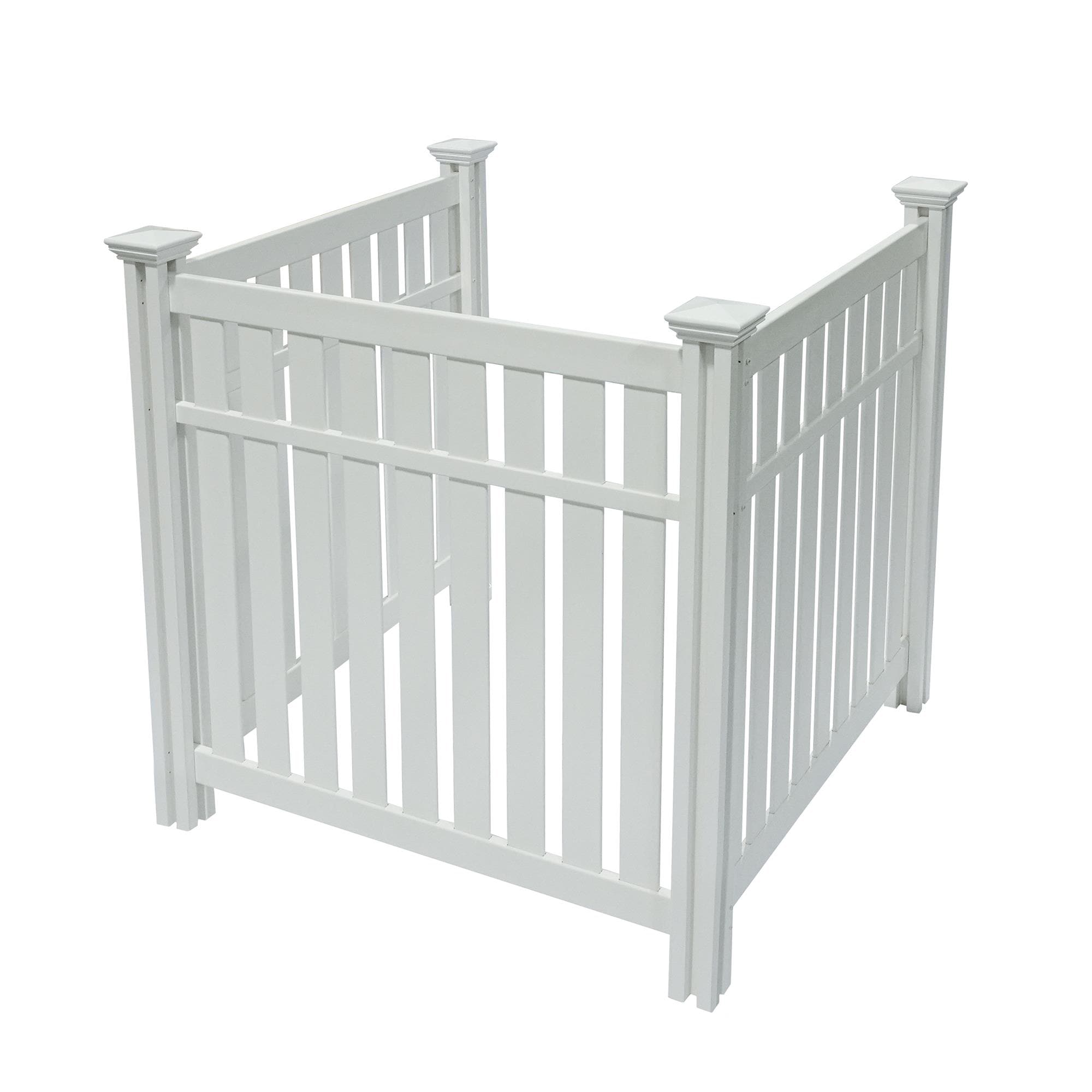 Enclo Privacy Screens EC18016 Hartford Privacy Screen 43.4-in W x 48.5-in H White Vinyl Outdoor Privacy Screen