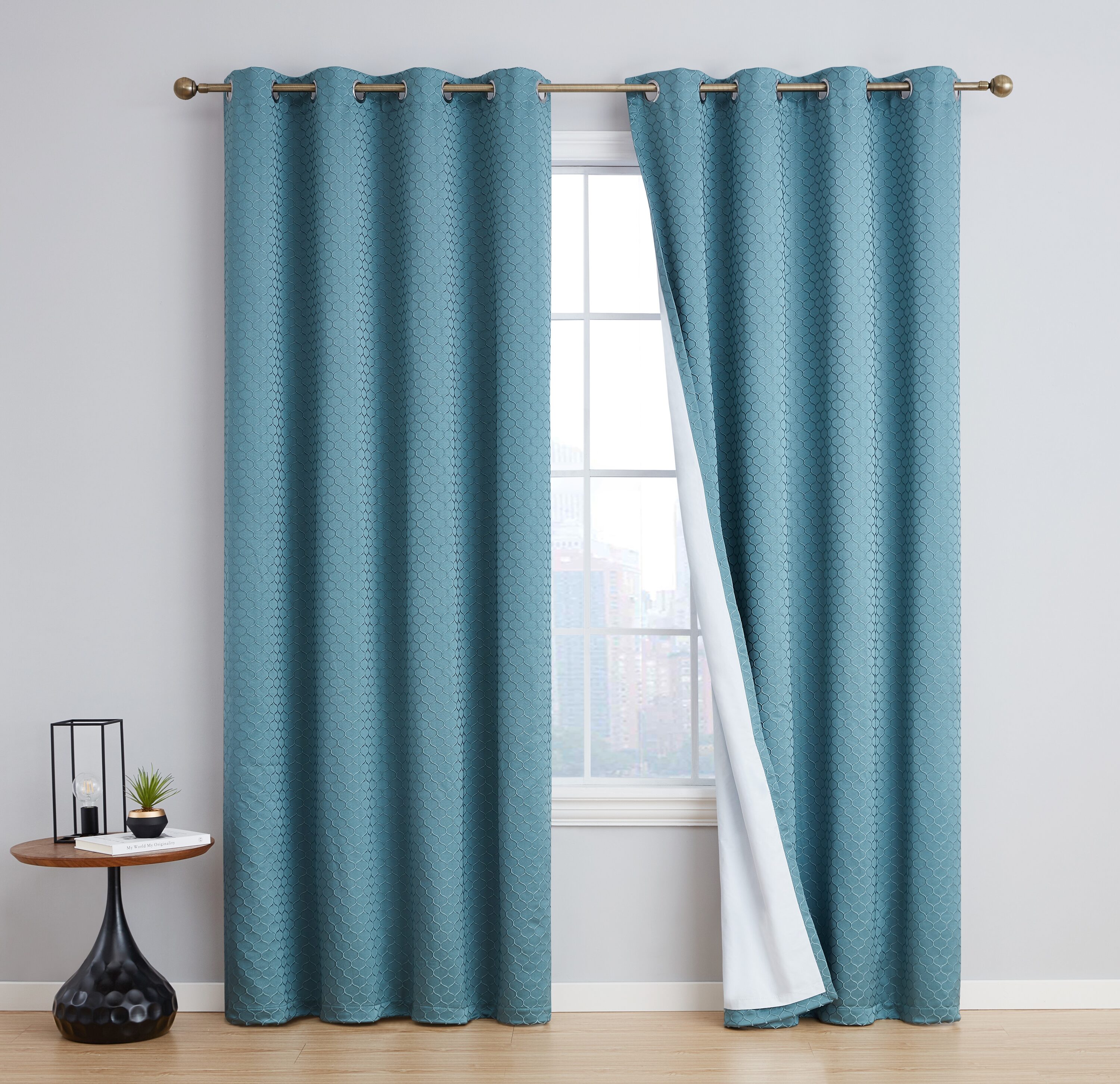 HLC.me SIENA-84-TEAL curtains - View #2