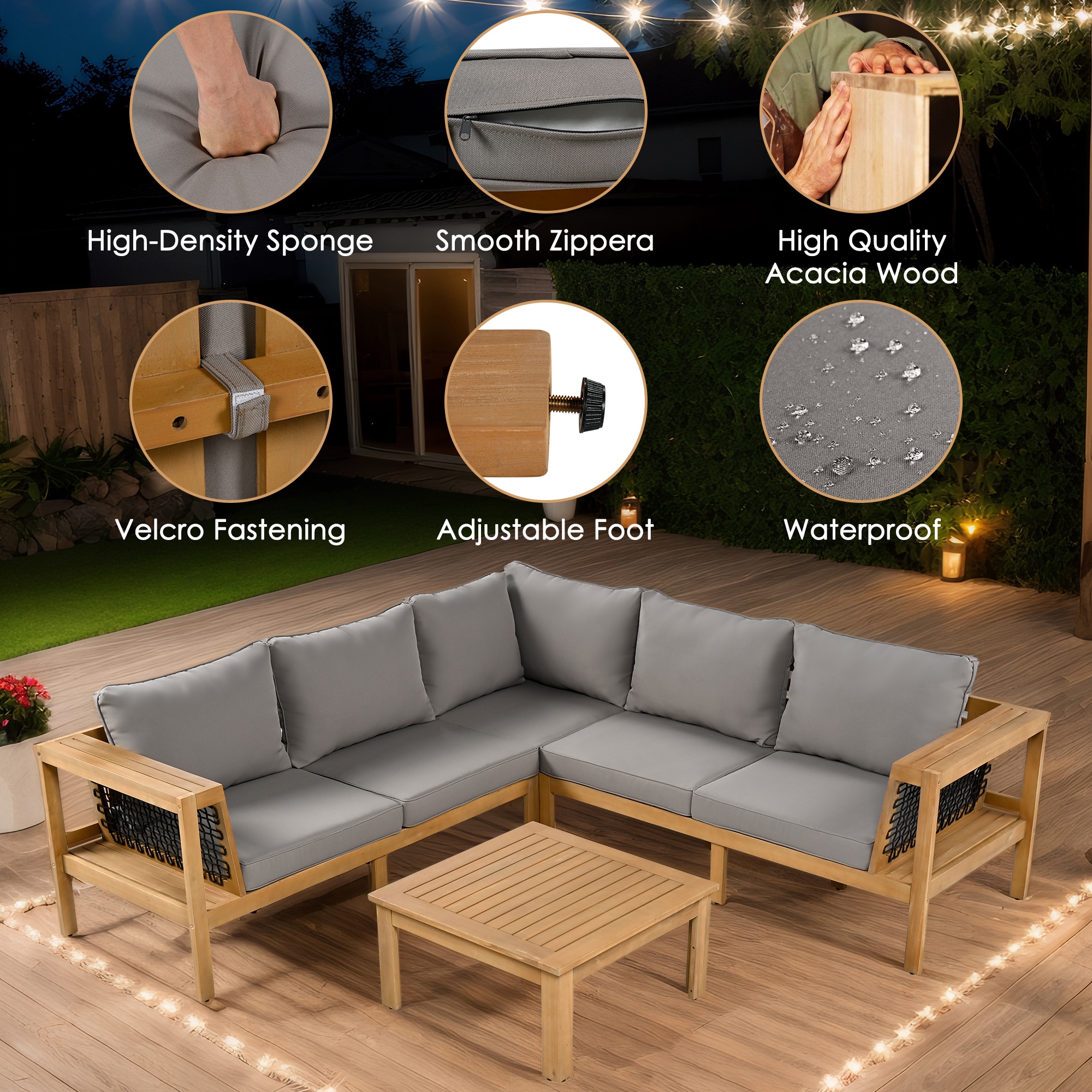 SINOFURN SYA330101GY Patio-Sofas-Daybeds - View #7