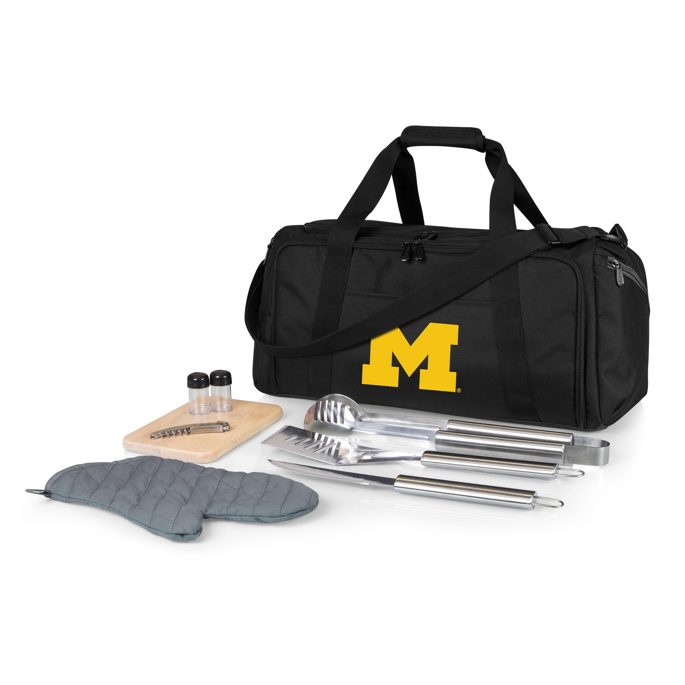 Picnic Time Stainless Steel 9-Piece Grilling Accessory Kit with Heat-Sealed Interior Liner and Multiple Storage Pockets 757-06-175-704-0 Sansujyuku sansujyuku.com