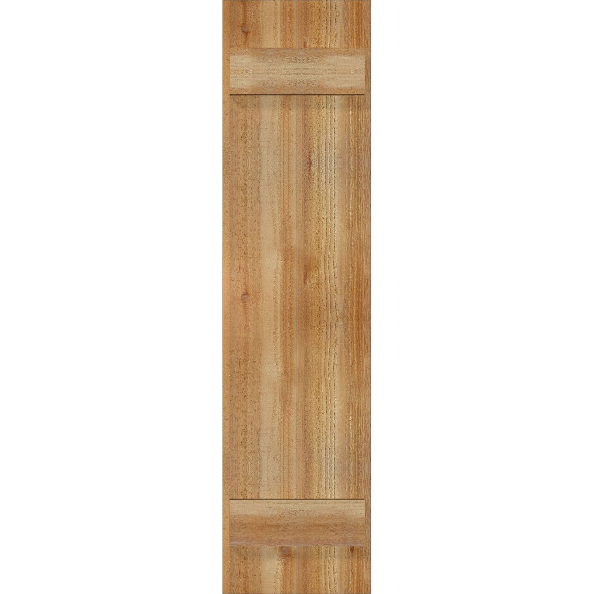 Ekena Millwork RBJ06S11X043RWR 10.75-in W x 43-in H Unfinished Paintable/Stainable Board and batten Wood Exterior Shutters ( 2 -Pack )