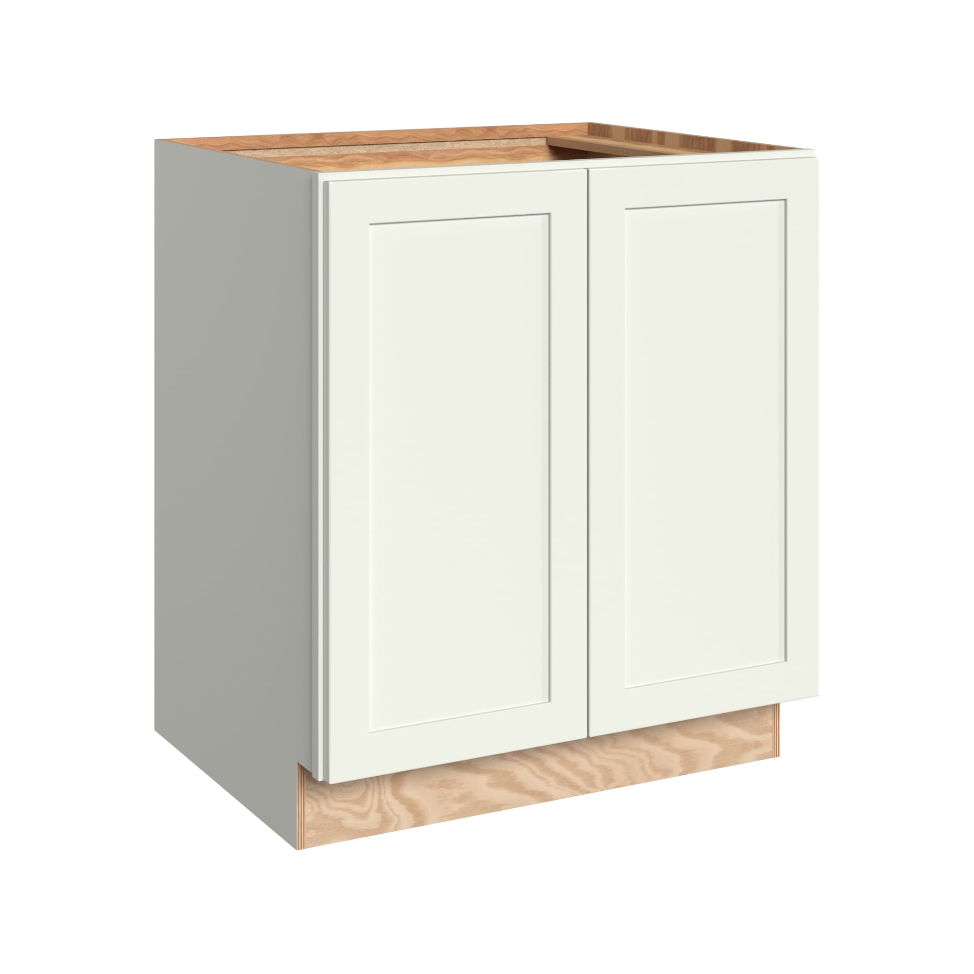 KraftMaid Momentum B30.FHG71 Deveron 30-in W x 34.5-in H x 24-in D Dove White Base Fully assembled Plywood Cabinet (Recessed Panel Shaker)