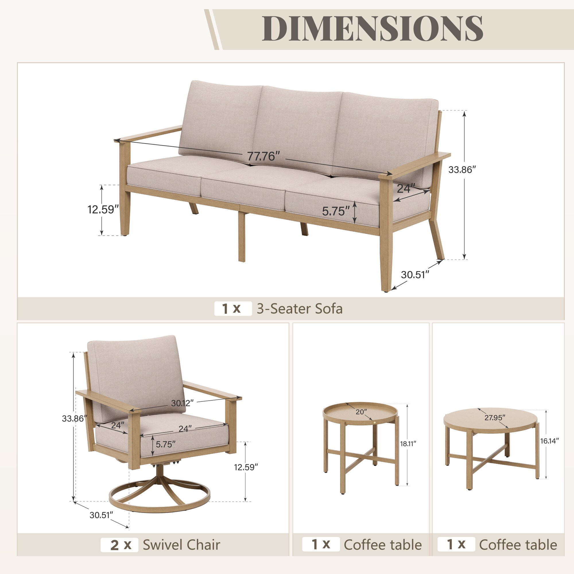 Sunshine Valley CP009-02-5 Patio-Conversation-Sets - View #9