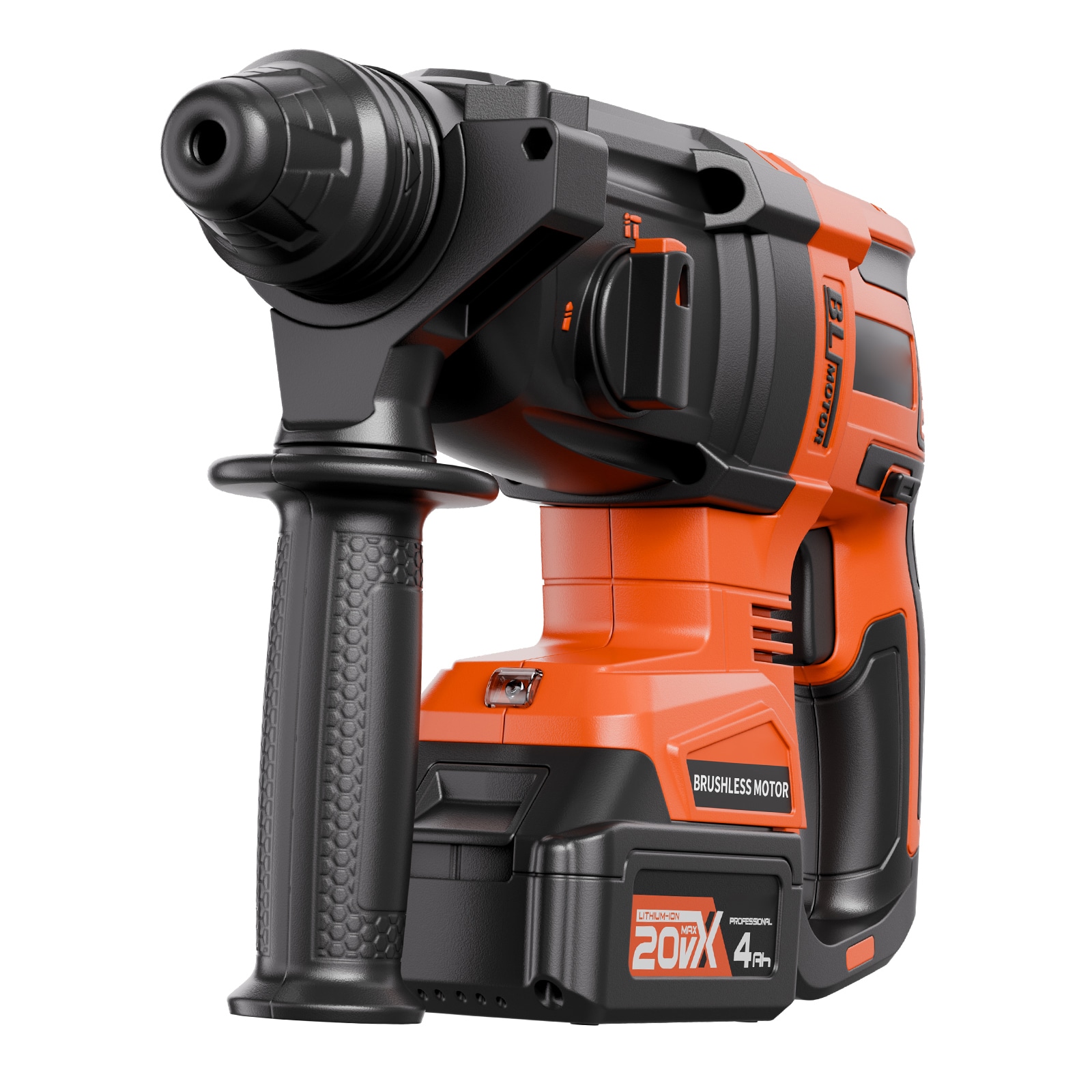 VEVOR 20V Brushless Cordless Hammer Drill Lithium-Ion 1.1 Inch Rotary Hammer Driver SDS-Plus Electric Lightweight Power Tool Kit with Battery and Charger 4 Functions 1200 RPM 5300 BPM #SCDC20WSDC2807629V1