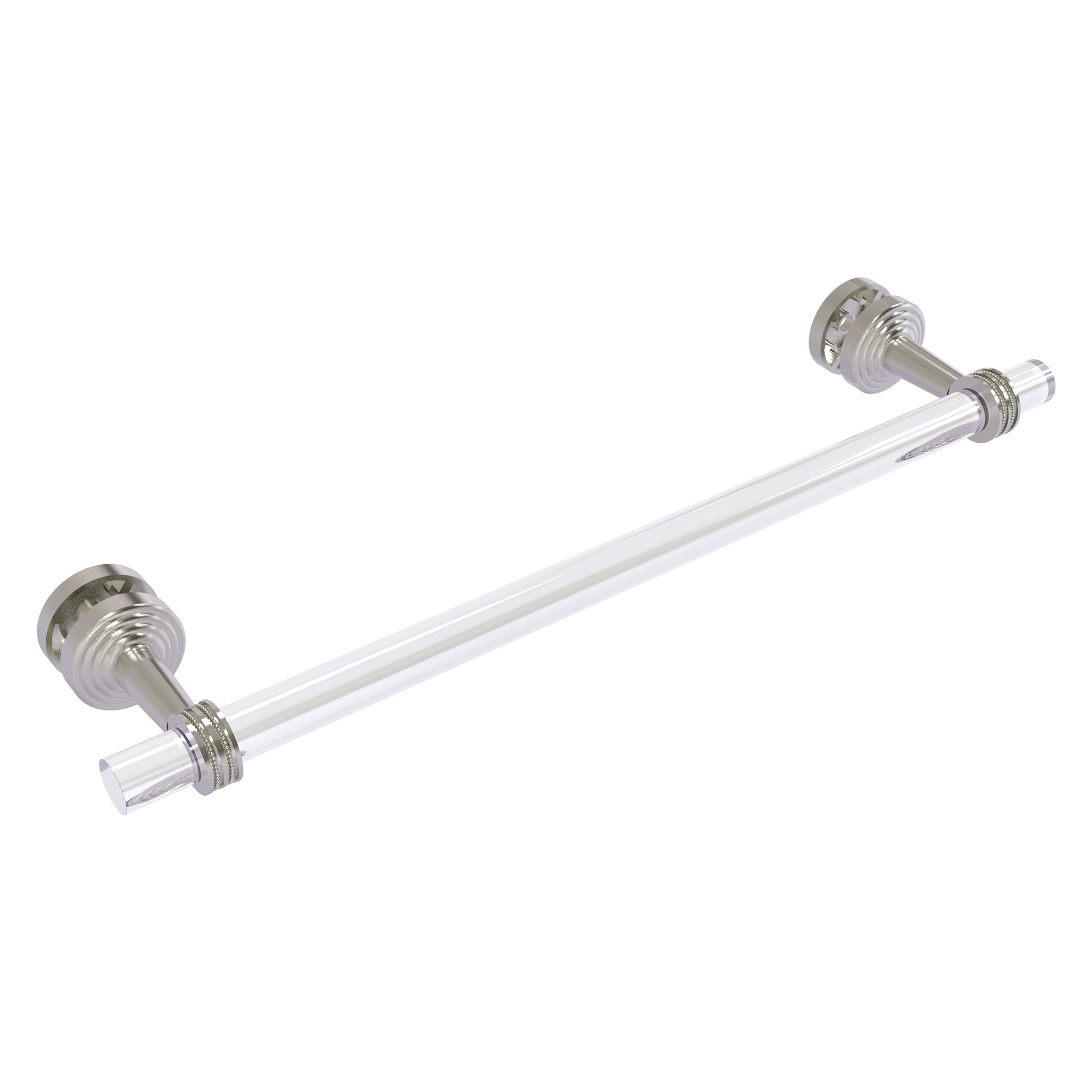 Allied Brass PB-41D-SM-18-SN Pacific Beach 18-in Satin Nickel Wall mount Single Towel Bar