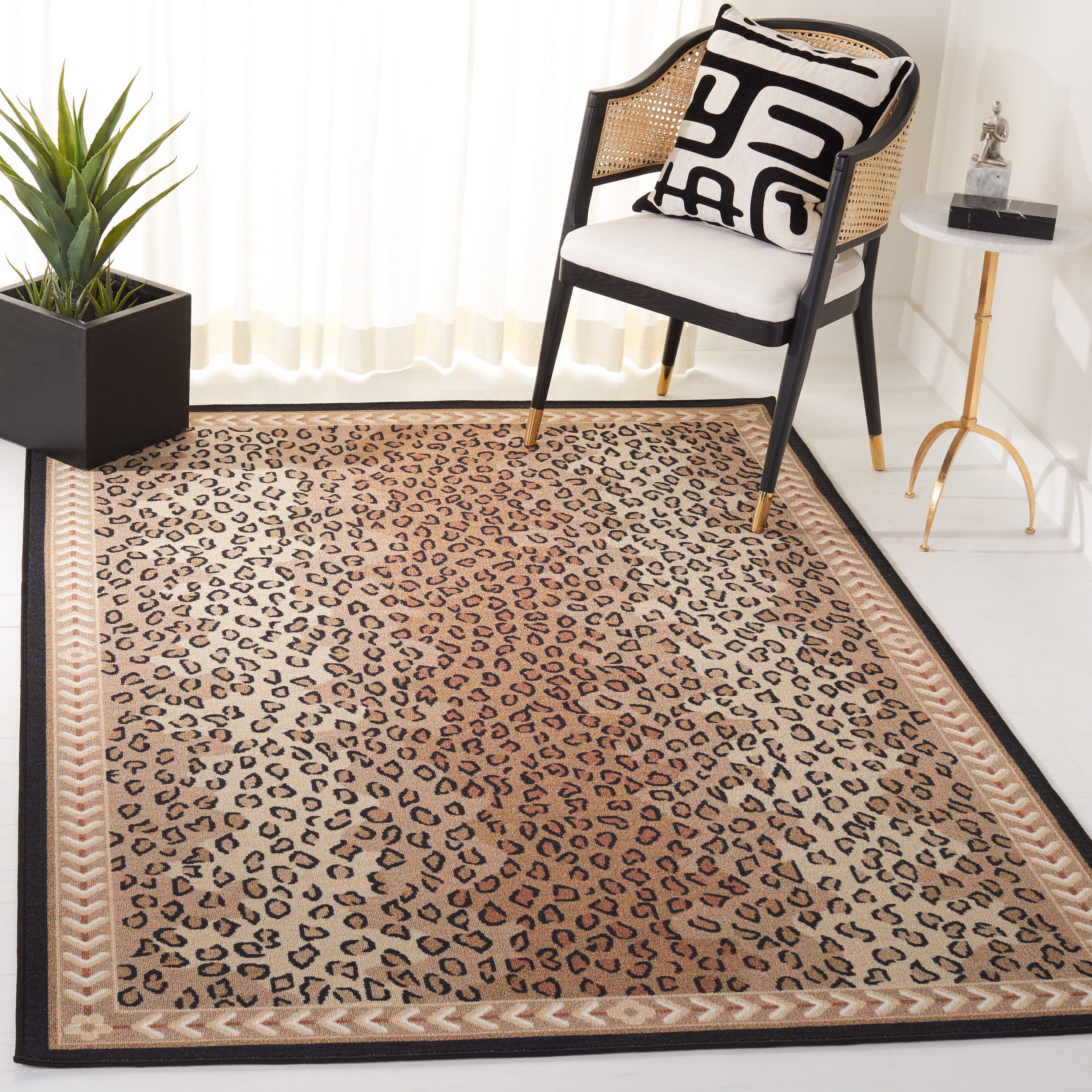 Mohawk Home Cheetah Spots Tan 8 ft. x 10 ft. Animal Print Area Rug