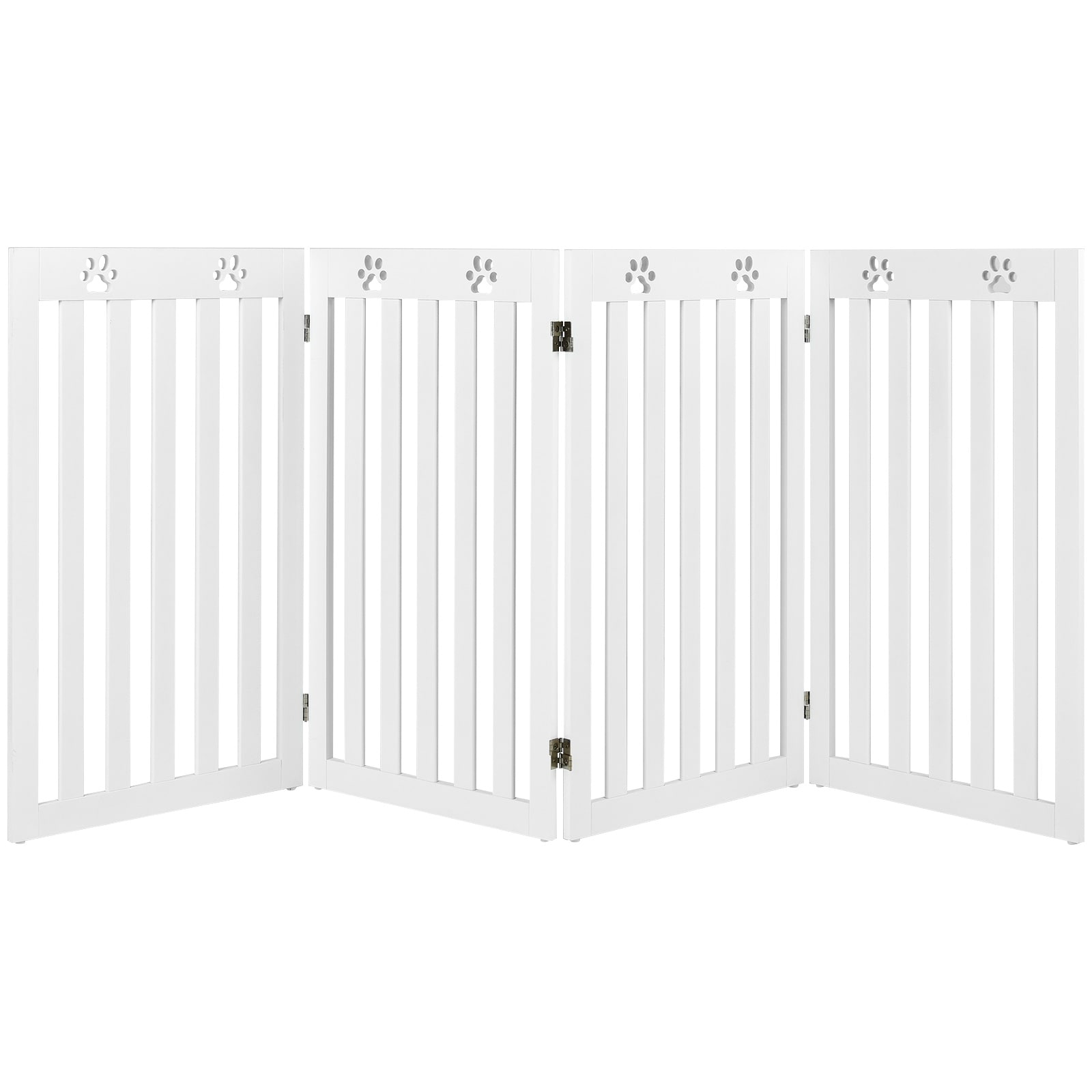 LIVIZA 36-in H Freestanding Expandable White Wood Pet Gate in the Pet ...