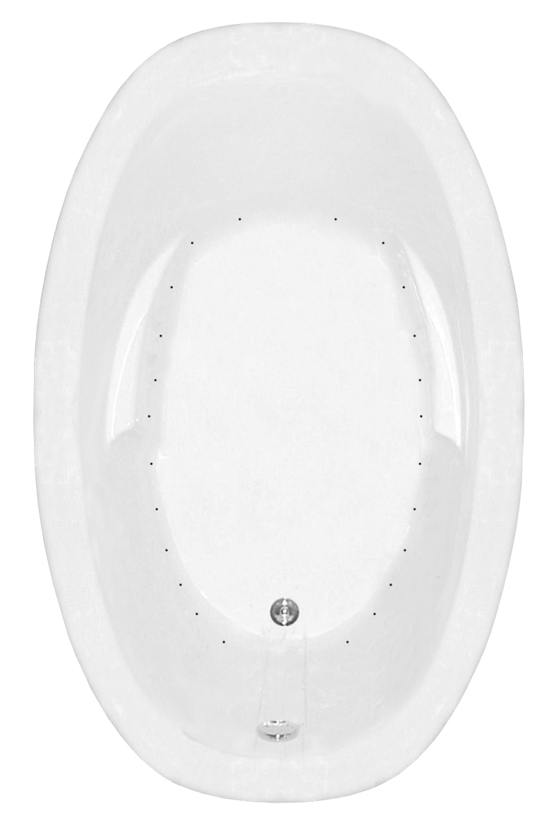 Mansfield 6430550000 Pro-Fit Builder Series 42-in x 68-in White Acrylic Oval Drop-in and undermount Air bath ( Reversible Drain )