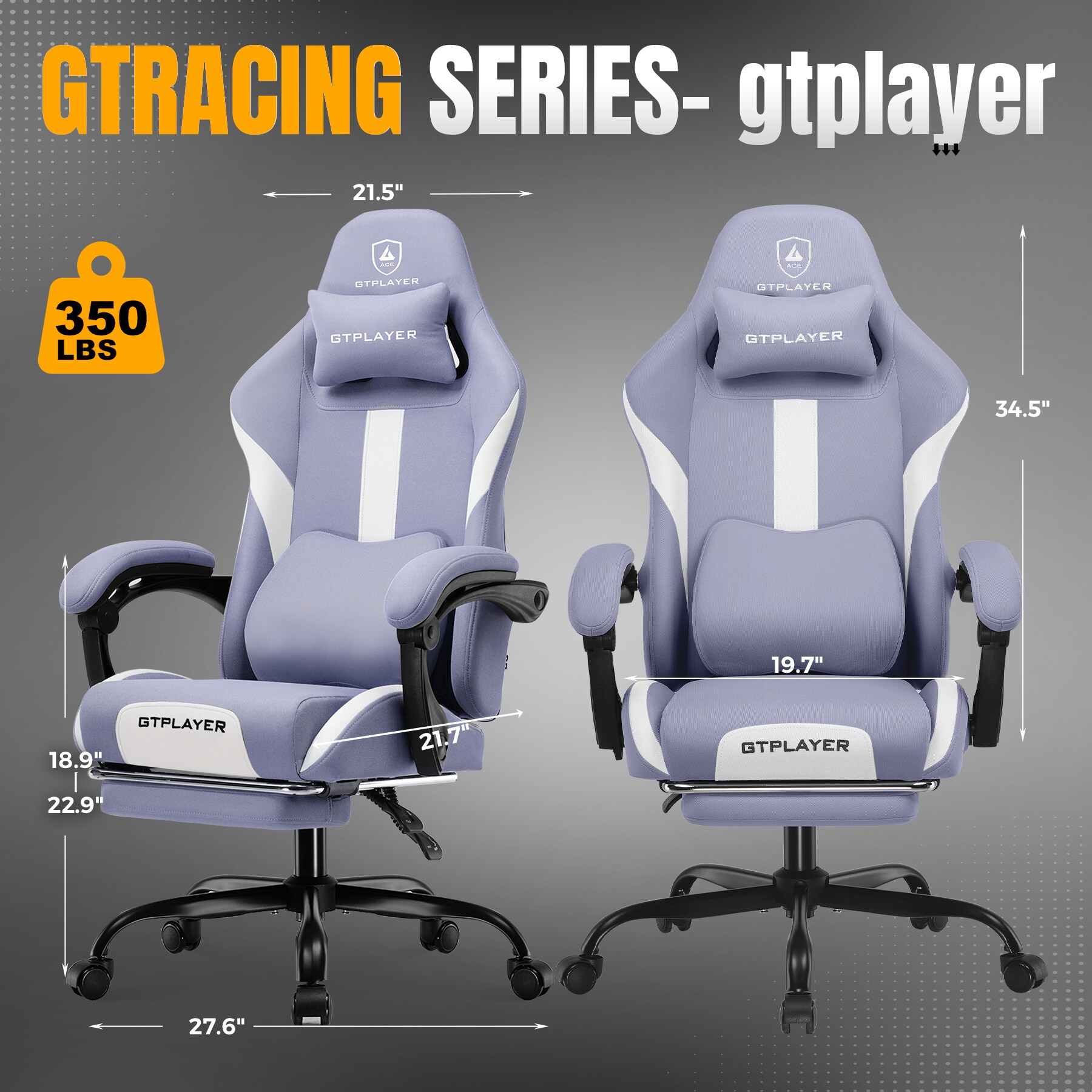 GTPLAYER LOWE'S-GT905-PURPLE Office-Chairs - View #2