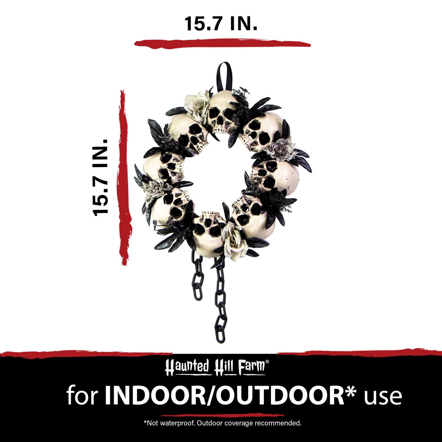 Haunted Hill Farm HHSKEL-9WRTH Artificial-Halloween-Wreaths - View #5