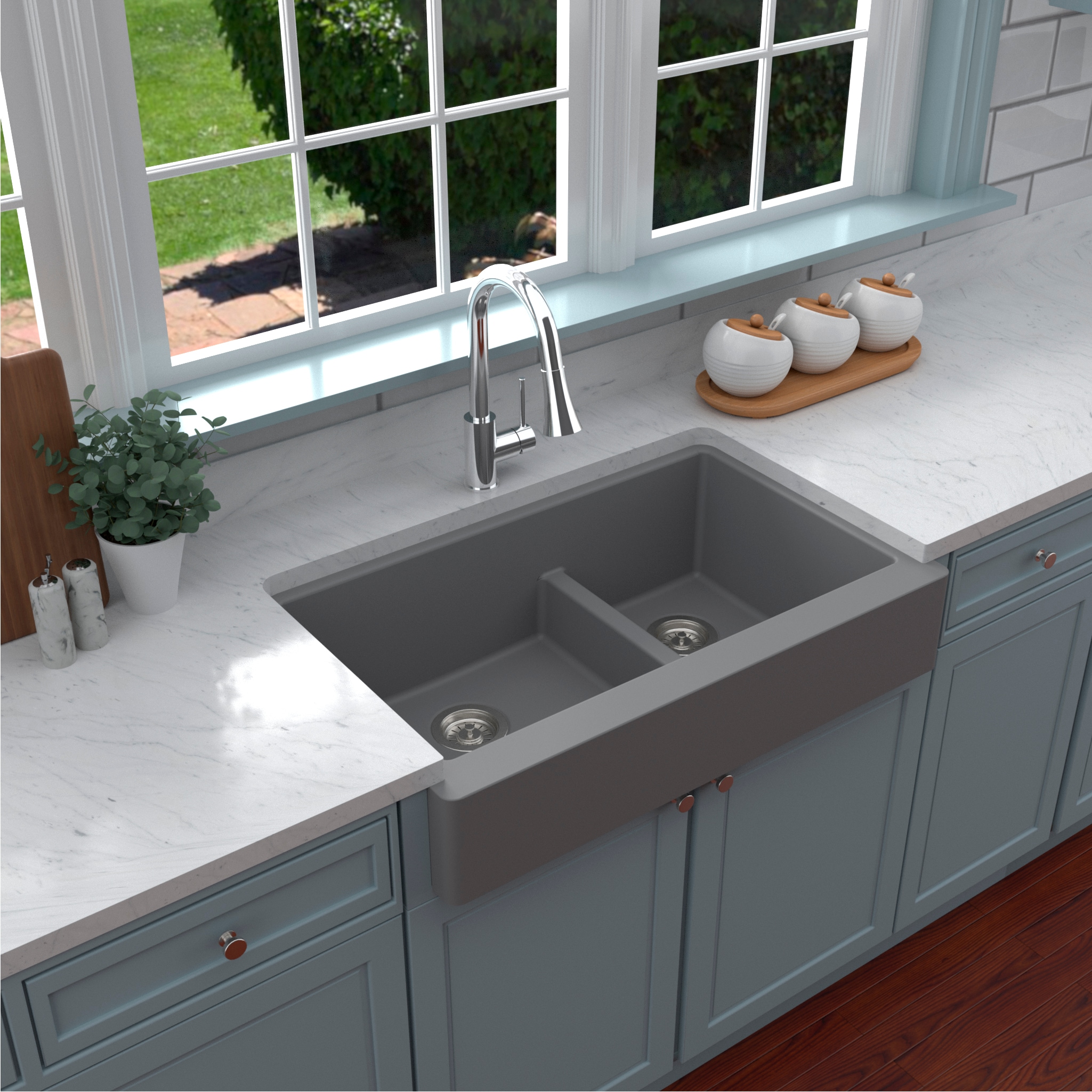Karran QAR-760-GR-PK1 Kitchen-Sinks - View #2