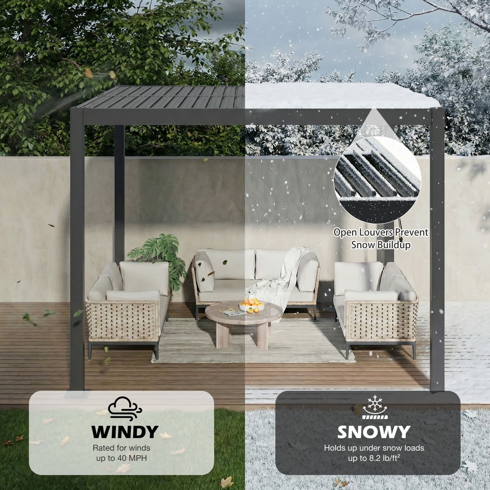 U-HOMY WQ-260BK-SG Pergolas-2 - View #7