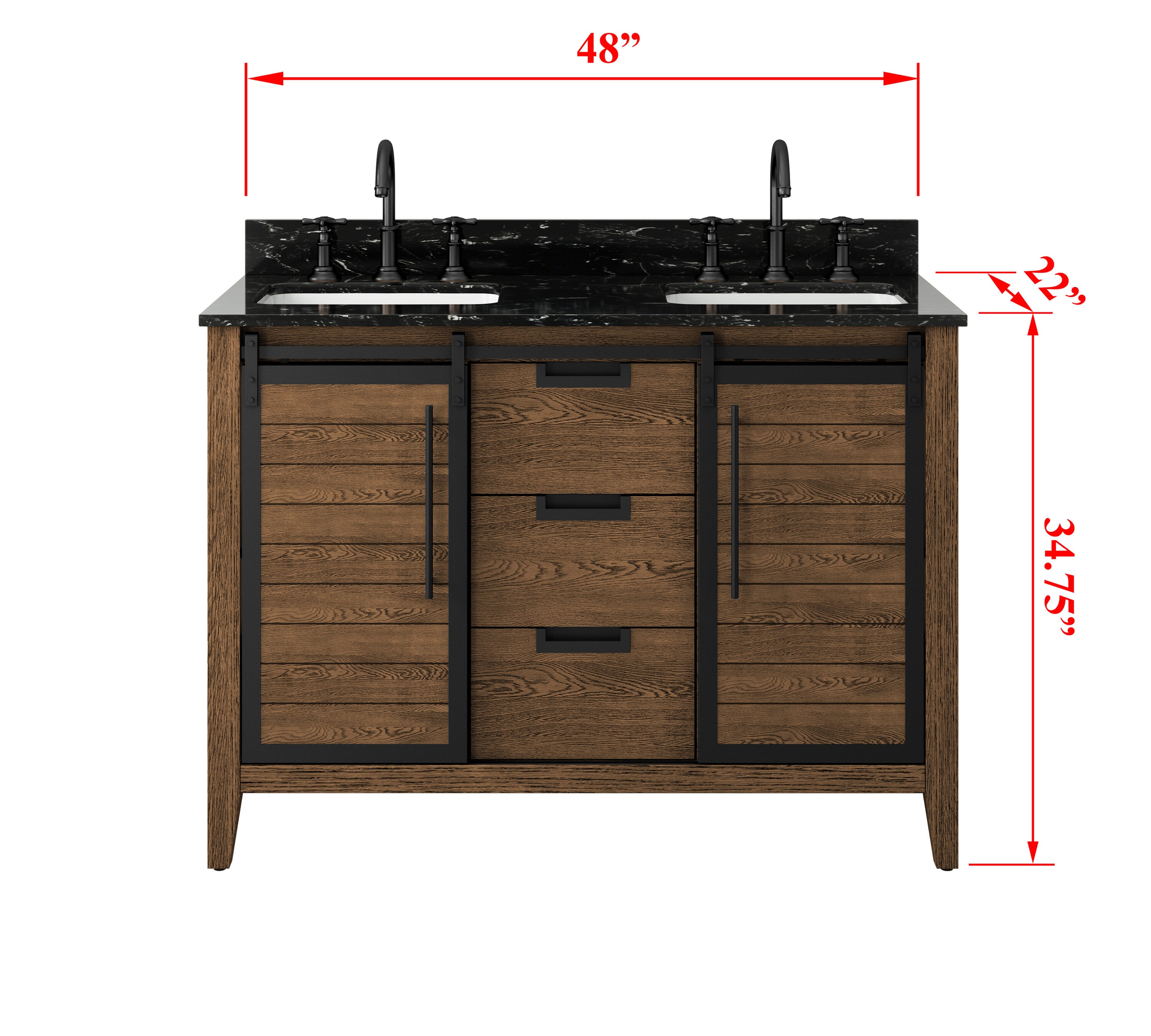 allen + roth TJ-0113V4822BR Bath-Vanity-Combo - View #13