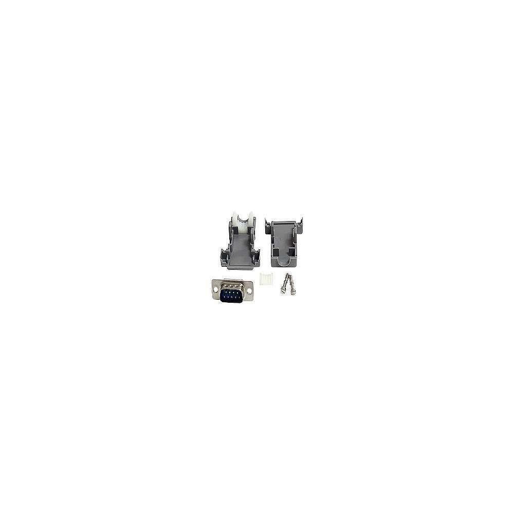  ZX9TGRDC130809 C9PSM Assembled Db9 Male Solder D-Sub Connector with Plastic Backshell- Serial Connector