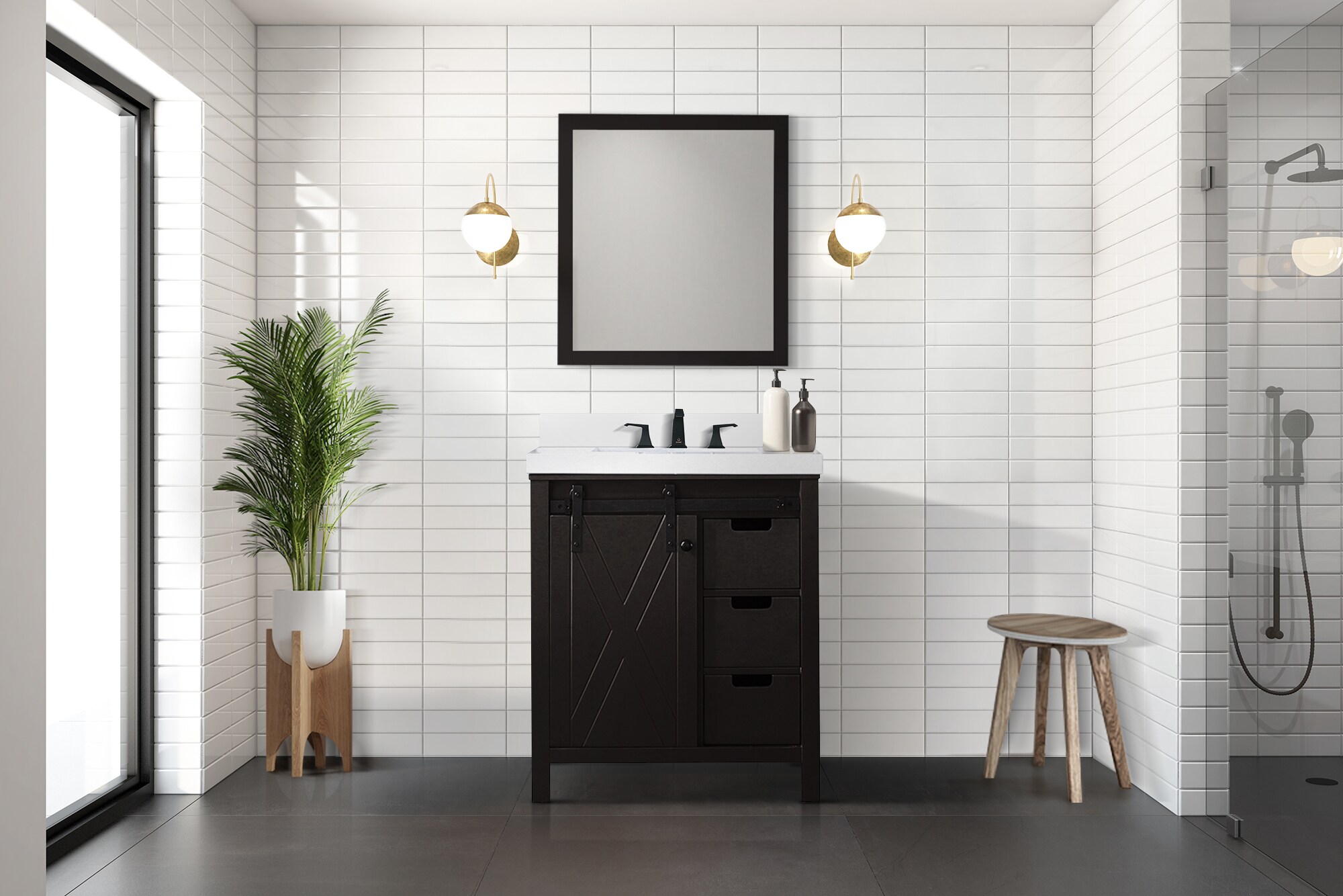 Lexora LM342230SCCSM28F Bath-Vanity-Combo - View #3