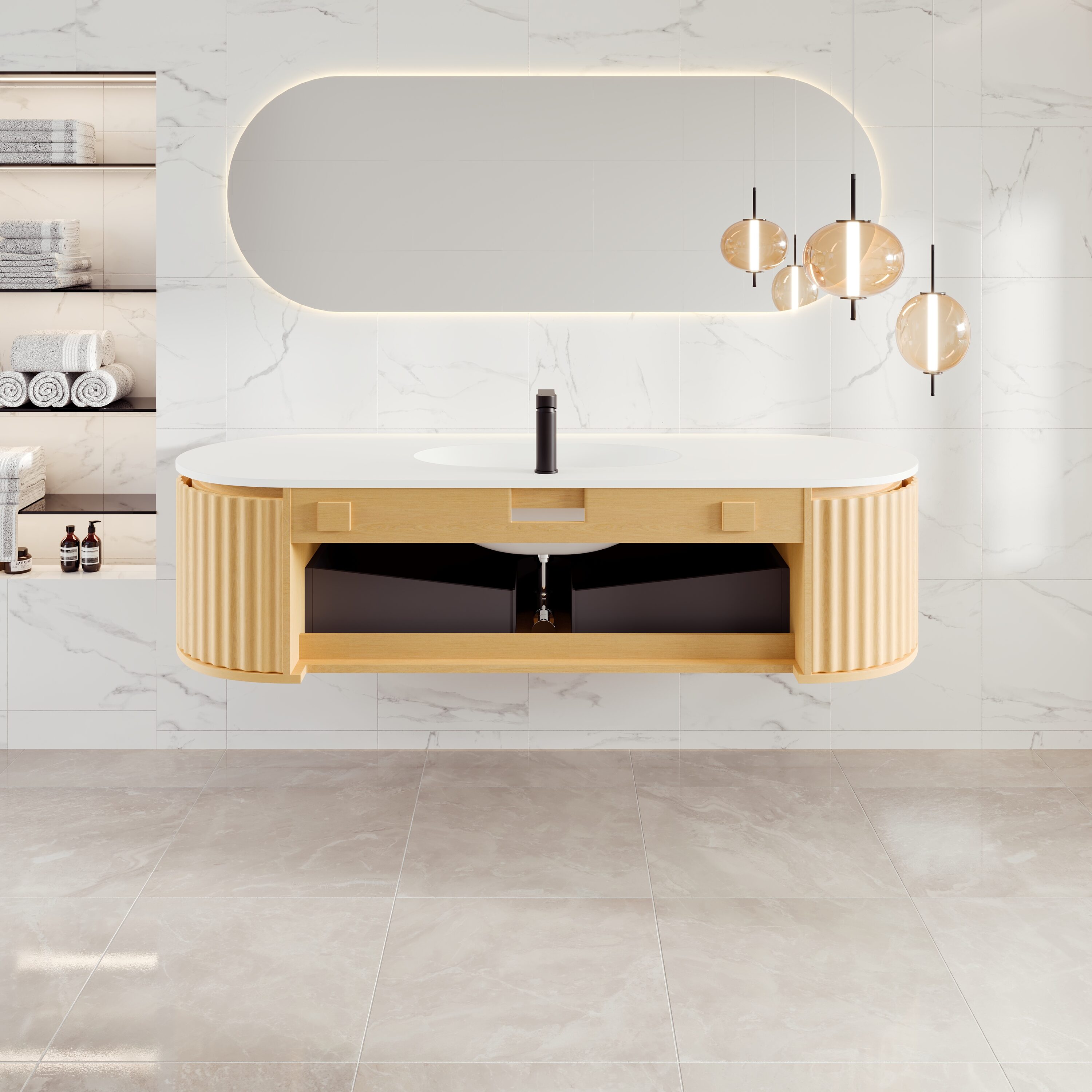 Eviva EVVN202-64OAK-WM Bath-Vanity-Combo - View #6
